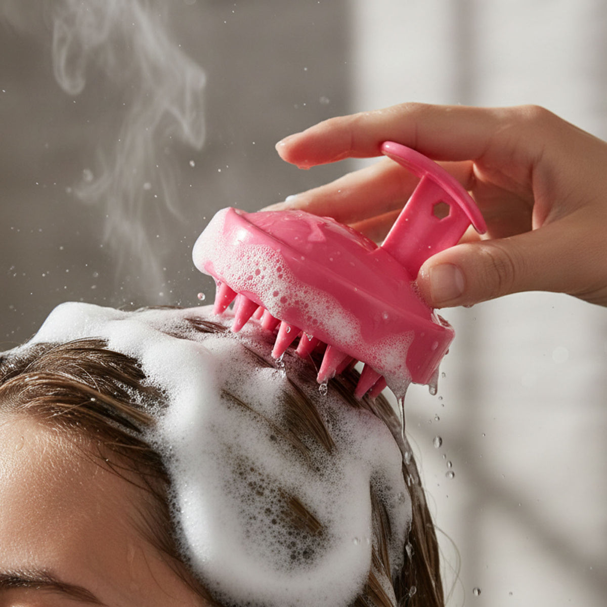 Silicone Scalp Massager Shampoo Brush for Hair Wash - 1 Pc - Happy Price - Image 3