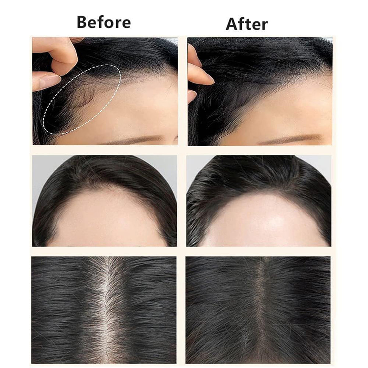 2-in-1 Hairline & Eyebrow Shaping Kit - Powder Stick, Stencils & Brush - Happy Price - Image 4