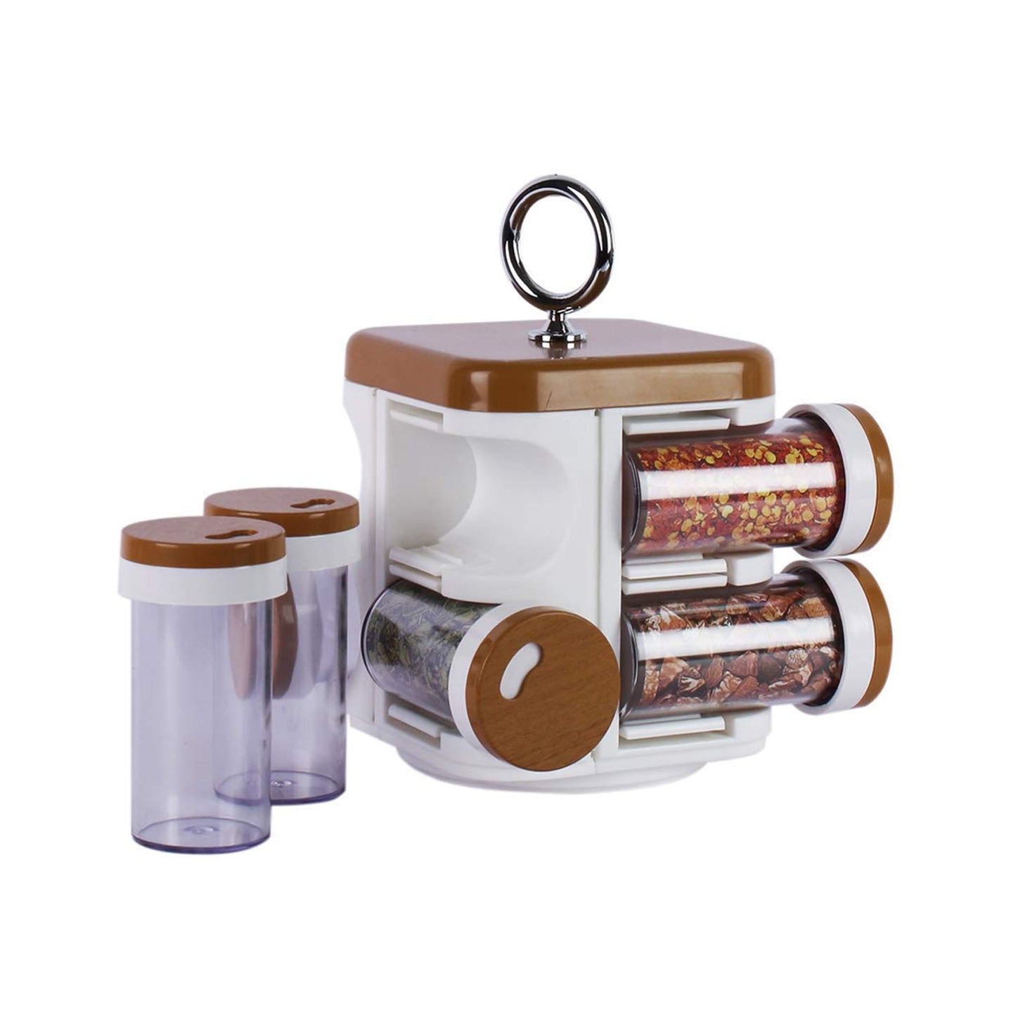 Ganesh Storewell Plastic Spice Rack - Set Of 8 - Happy Price - Image 3
