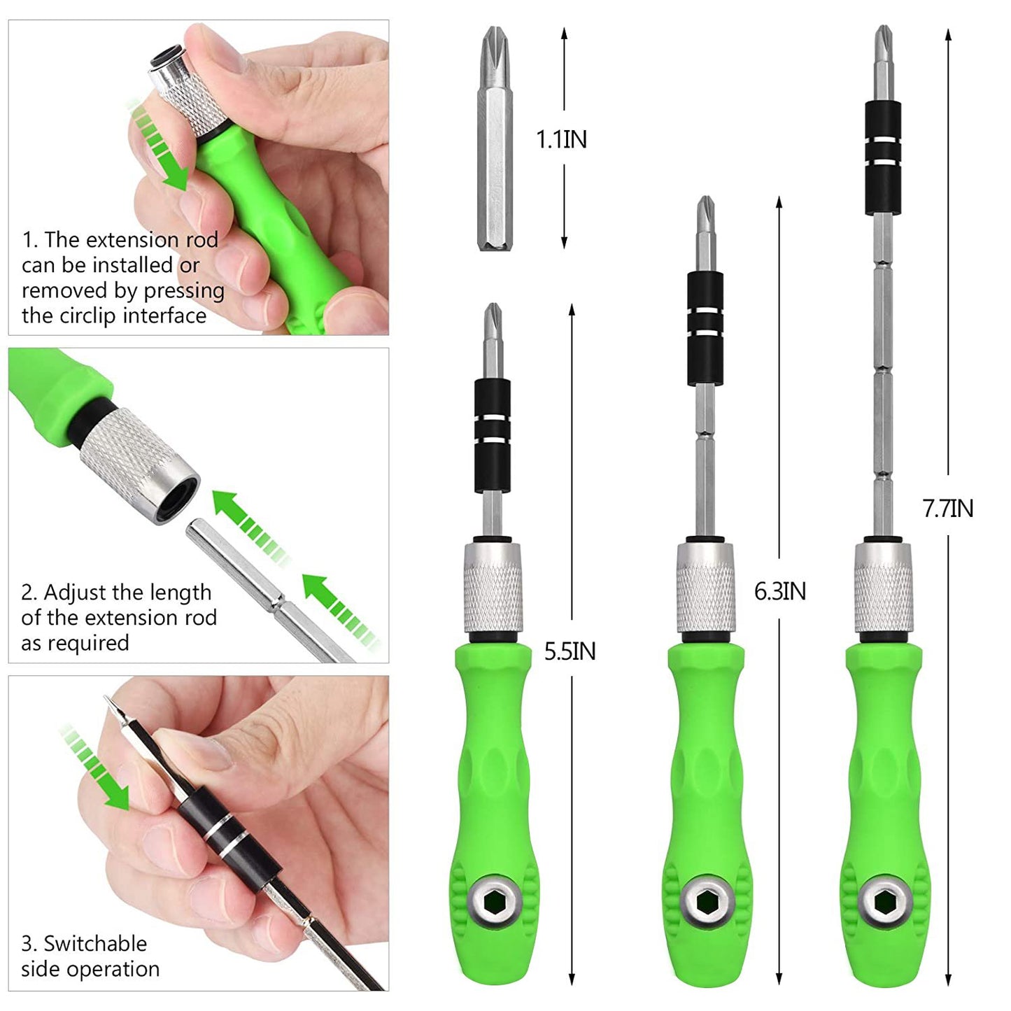 32 In 1 Mini Screwdriver Bits Set With Magnetic Flexible Extension Rod - Happy Price - Image 6