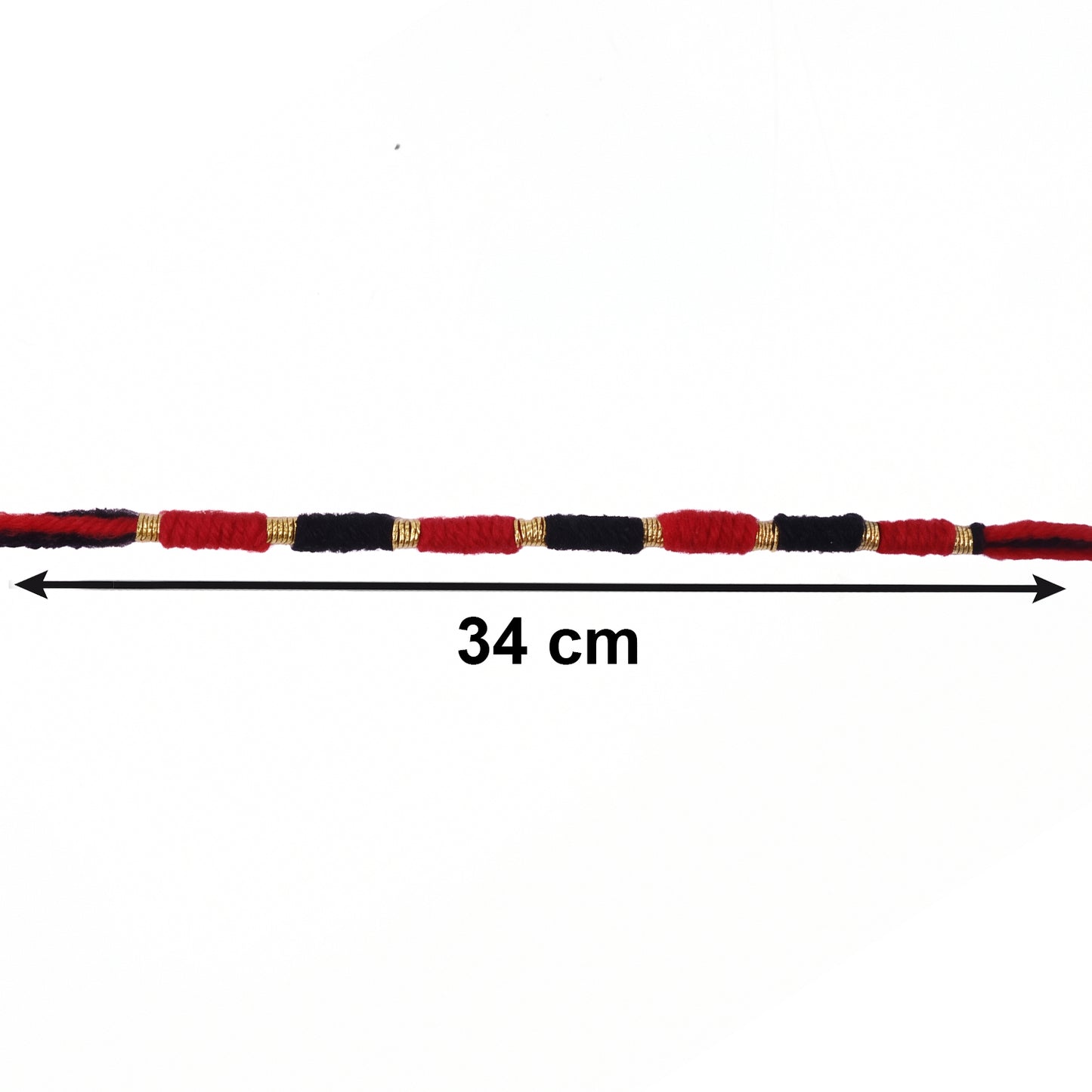 Handmade Black & Red Bracelet Rakhi for Brother - 1 Pc - Happy Price - Image 5