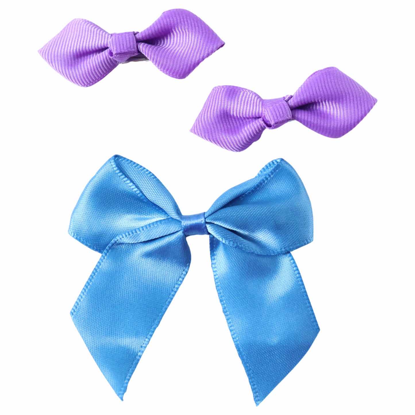 Satin Ribbon Bow Hair Clips for Girls - Set of 3 - Happy Price - Image 4