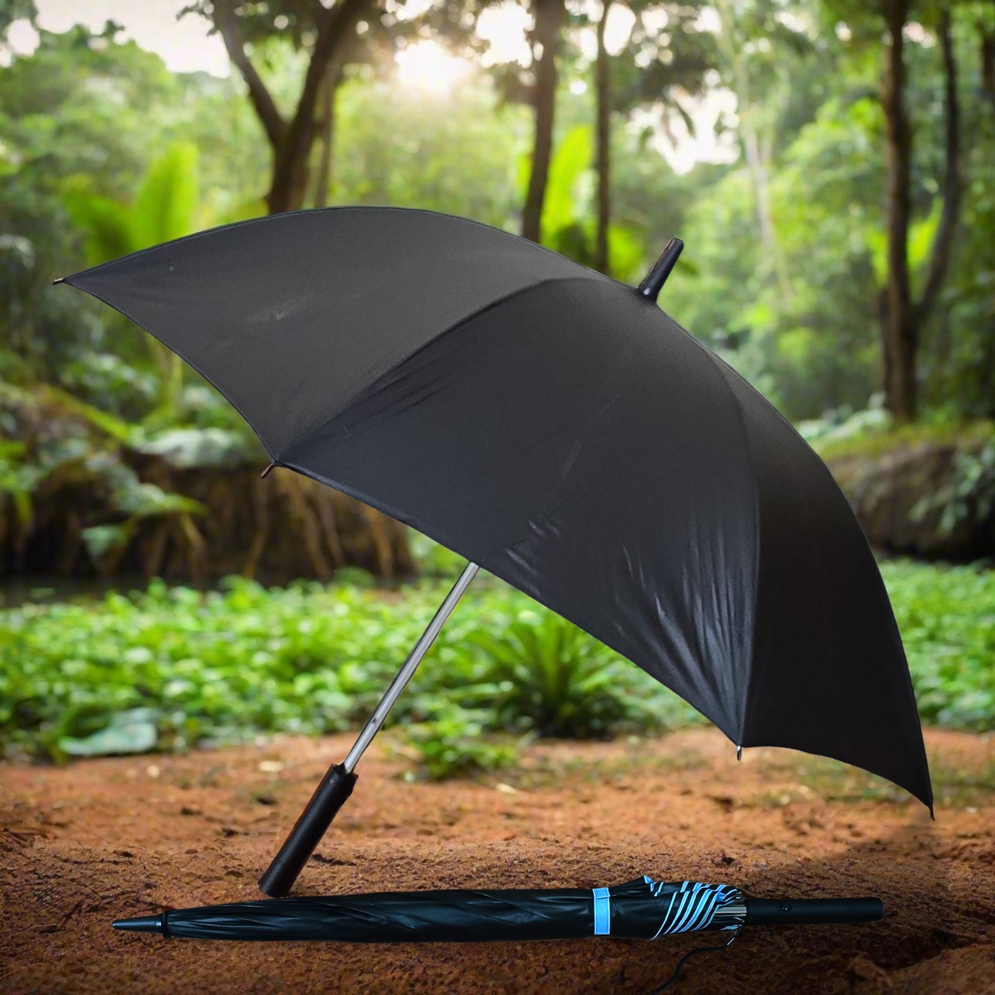 Sun Umbrella With Inside Fan Power Bank Umbrellas For Summer (1 Pc) - Happy Price - Image 2