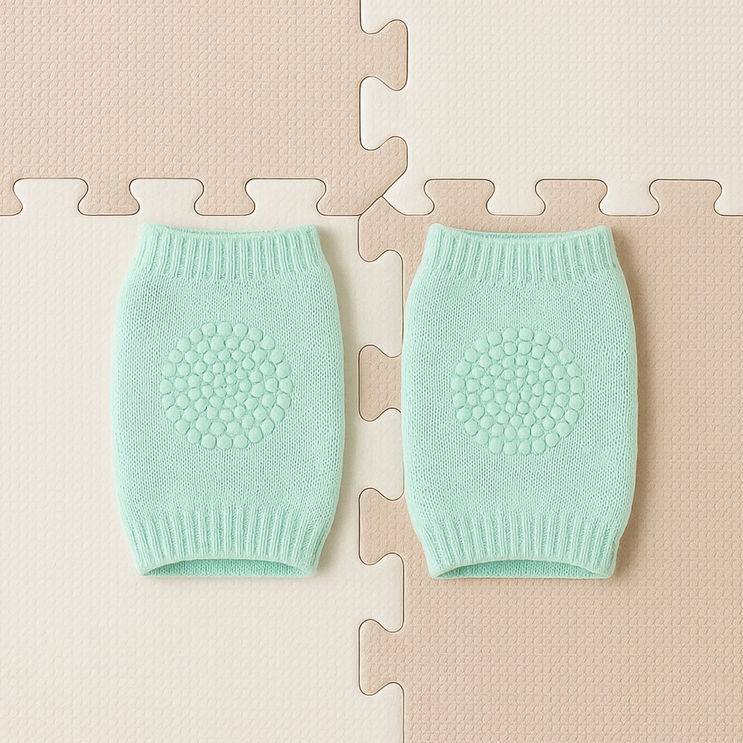 Mint Green Toddler Wool Knit Leg Warmer (Knee Guard) - Happy Price - Image 3