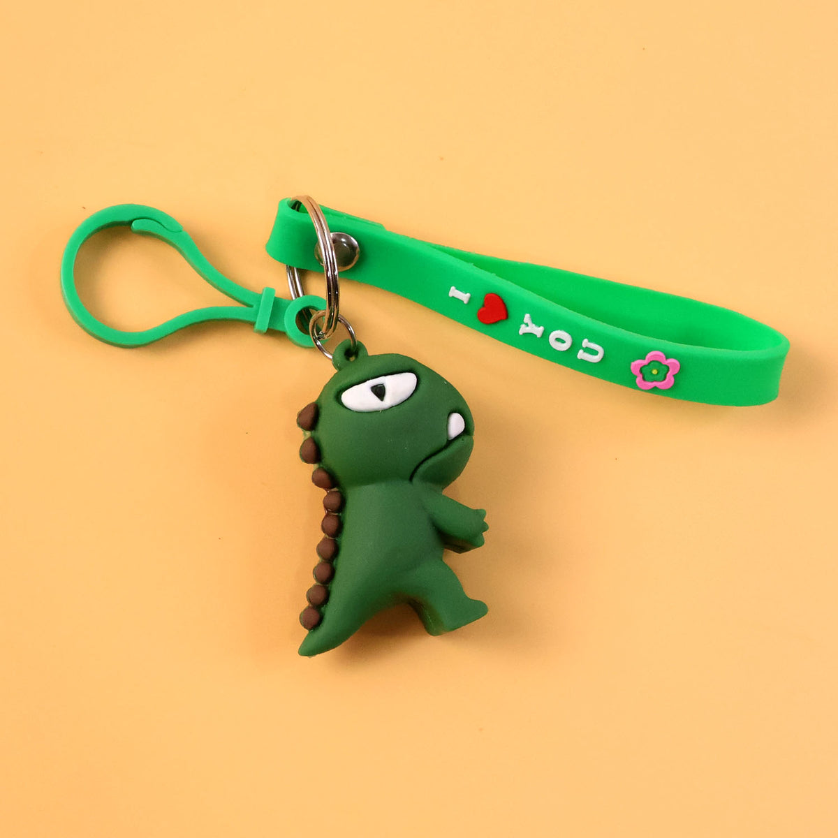 Cute Dinosaur Silicone Wrist Loop Keychain (1 Pc) - Happy Price - Image 6