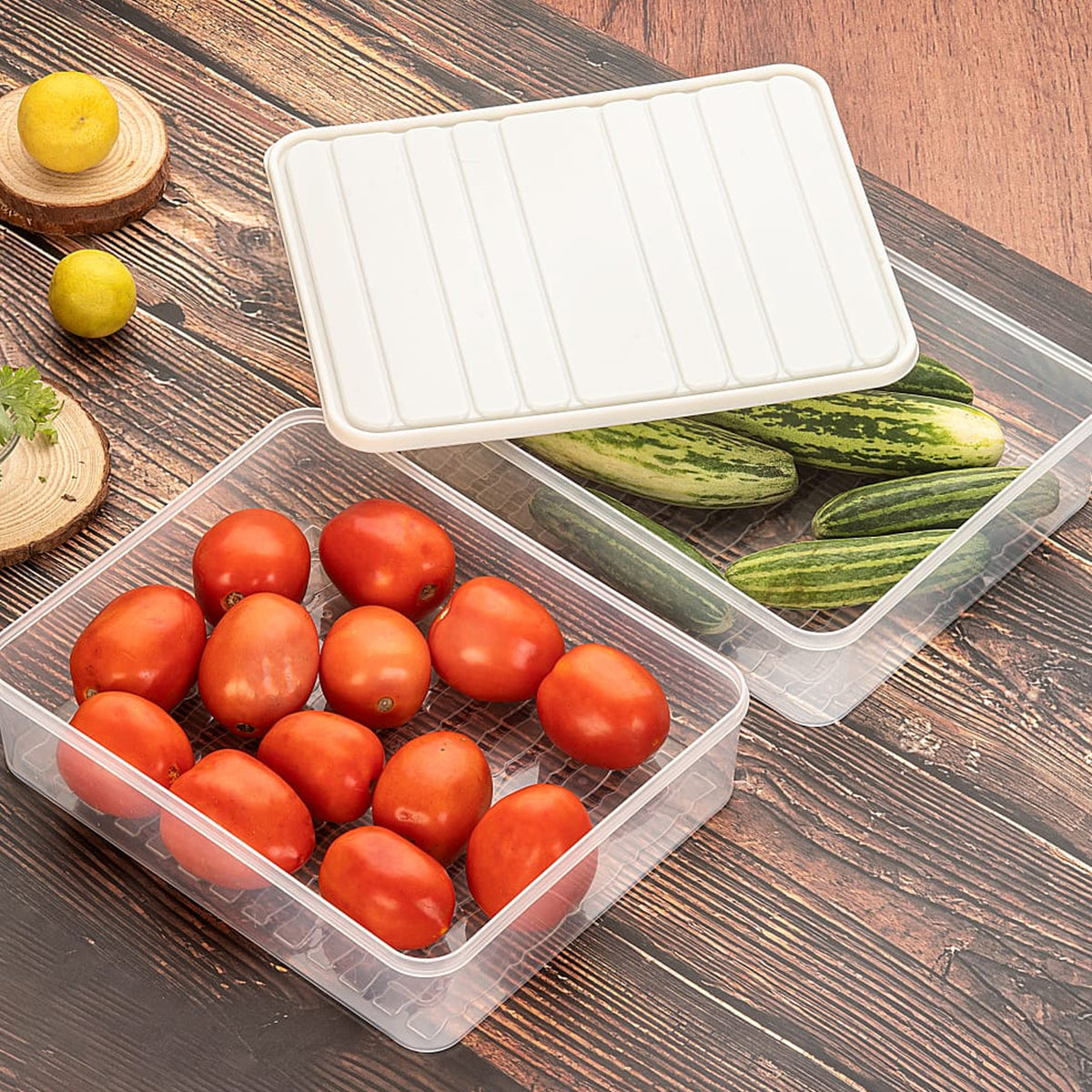 3 Pcs Stackable Plastic Food Containers for Fridge & Freezer Storage - Happy Price - Image 5