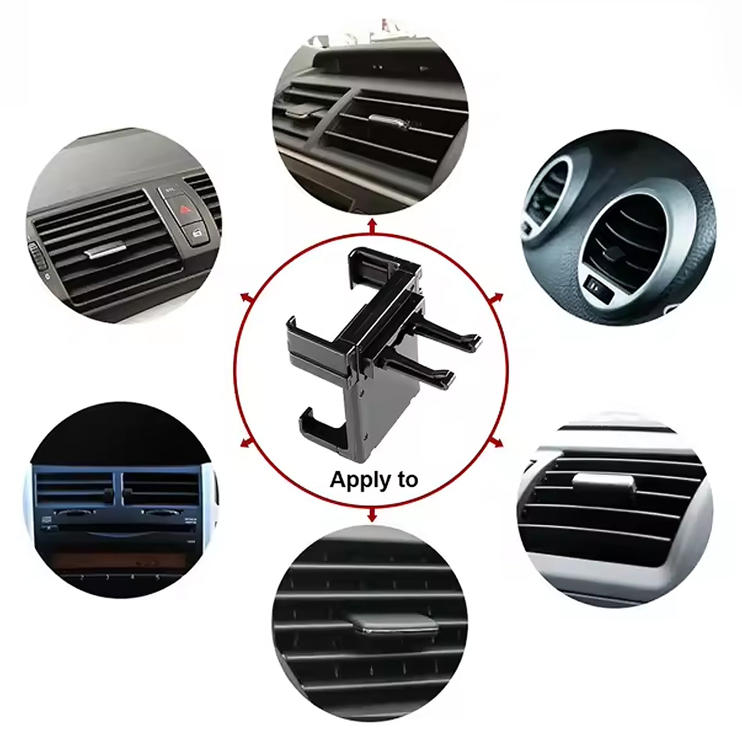 smartphone Car Phone Holder Car Air Conditioning Vent Phone Holder Holder Stand For Mobile Phone Cellphone Gps Dashboard Bracket For Car (1 Pc) - Happy Price - Image 6