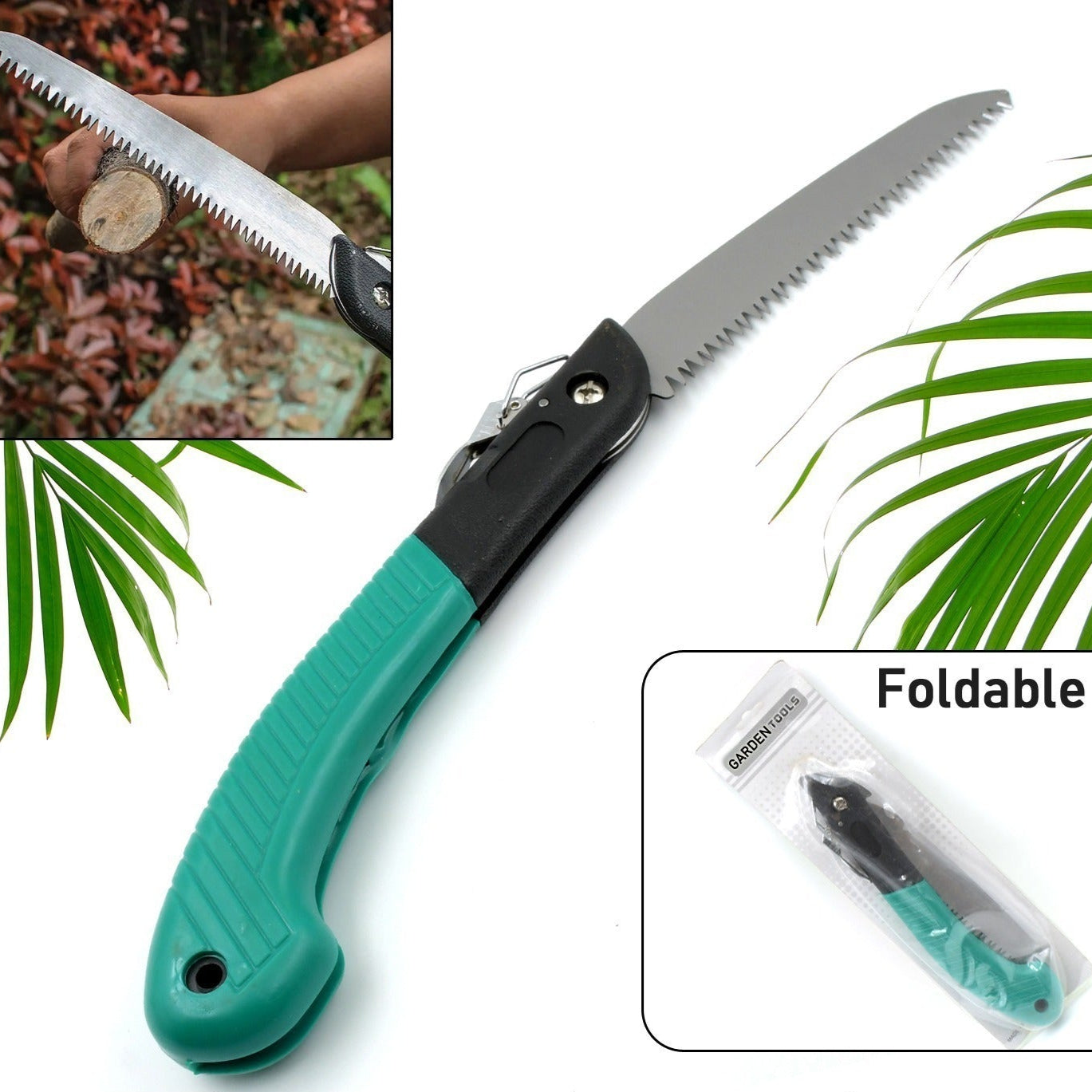 Folding Handsaw Pruning Saws For Tree Trimming Camping Gardening Hunting. Cutting Wood Pvc Bone - Happy Price - Image 1