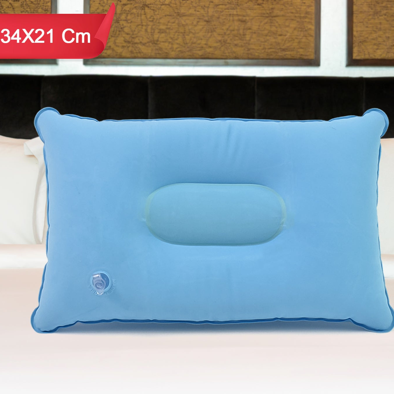 Comfortable Inflating Travel Pillow (3421 Cm 1 Pc Mix Color) - Happy Price - Image 1