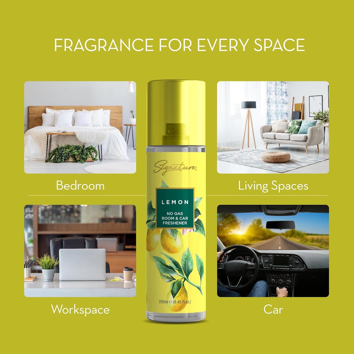 Signature Lemon Air Freshener Spray 250 ML for Car & Home - Great Price - Image 3
