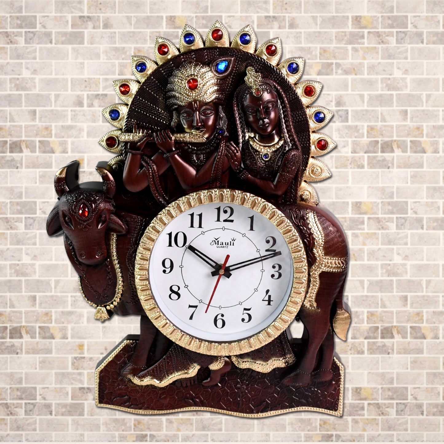 Stylish Radha Krishna Analog Wall Clock for Home & Office - Happy Price - Image 2