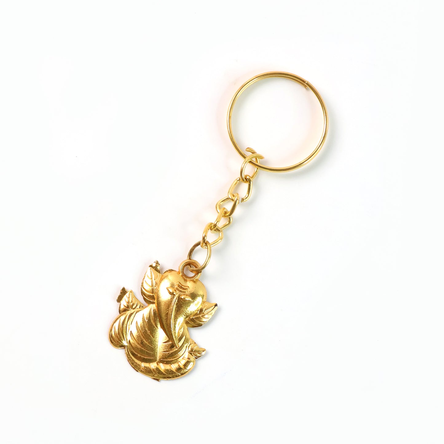 Ganesh Leaf Metal Keychain - 1 Piece - Happy Price - Image 2