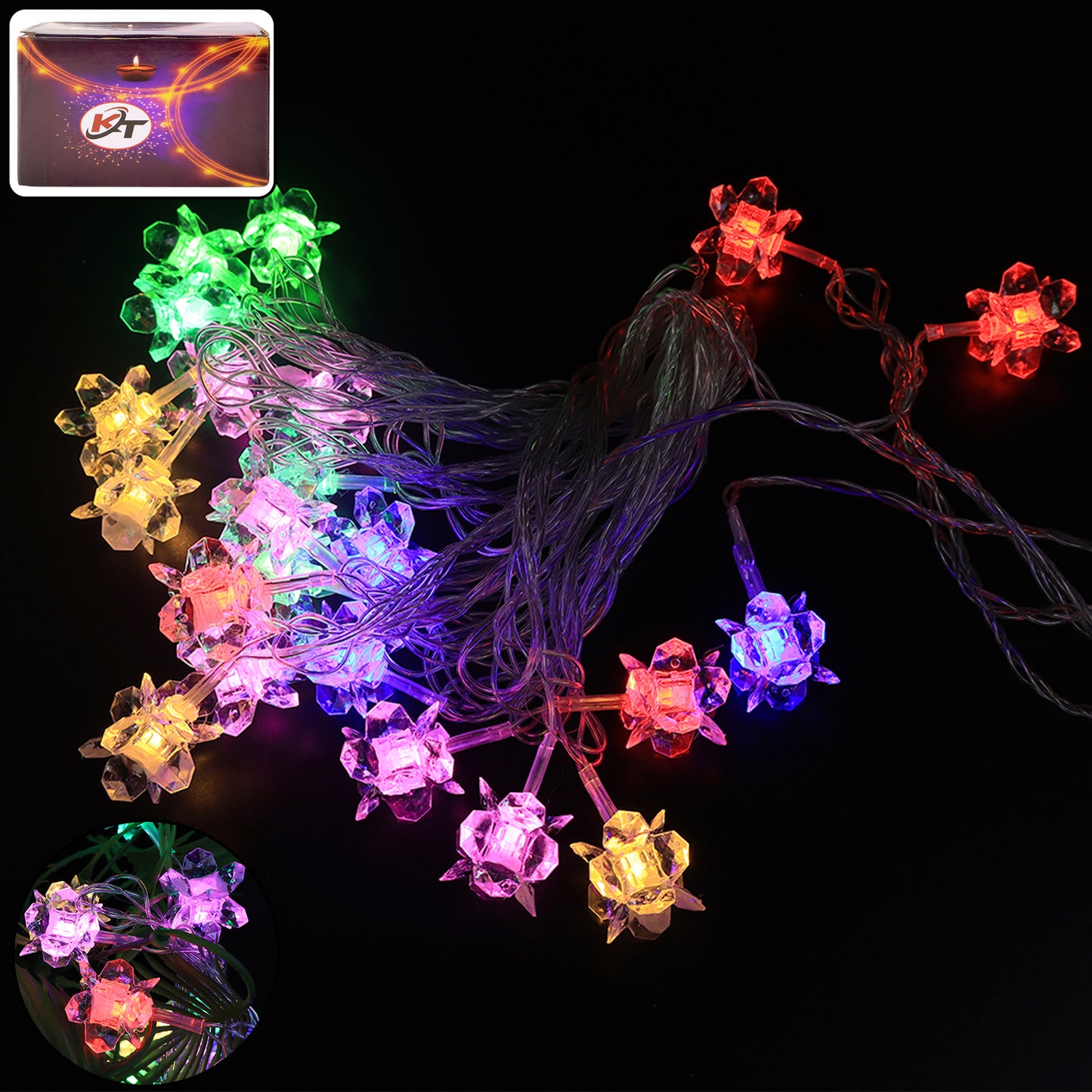 Crystal Flower Led Decorative String Light (8 Meter) - Happy Price - Image 3