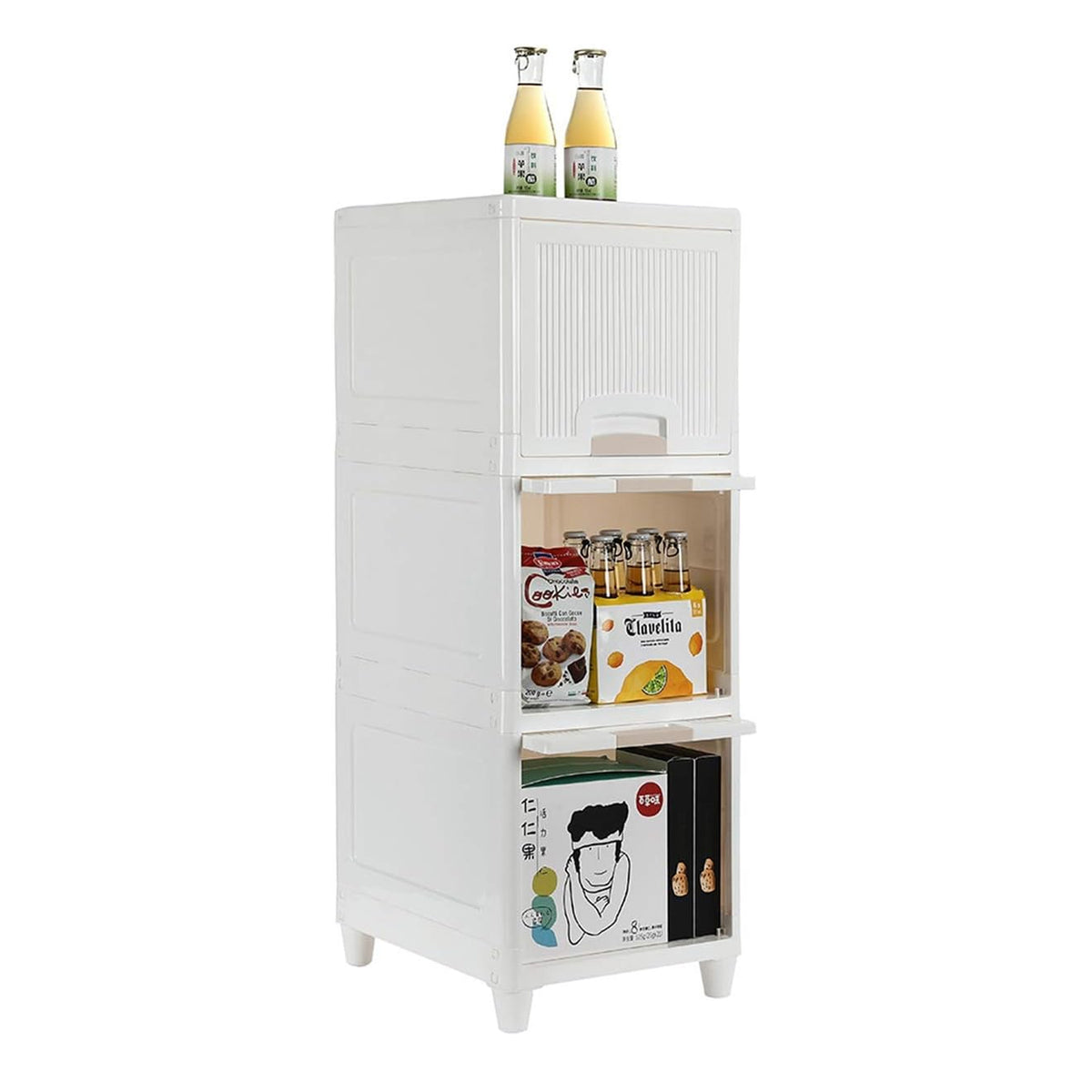 Multipurpose Storage Cabinet Storage Solutions Plastic Drawers Multi Layer Wardrobe Storage Drawers Foldable Multipurpose Drawer Units For Kitchen Bathroom Bedroom Cloth (3layer) - Happy Price - Image 5