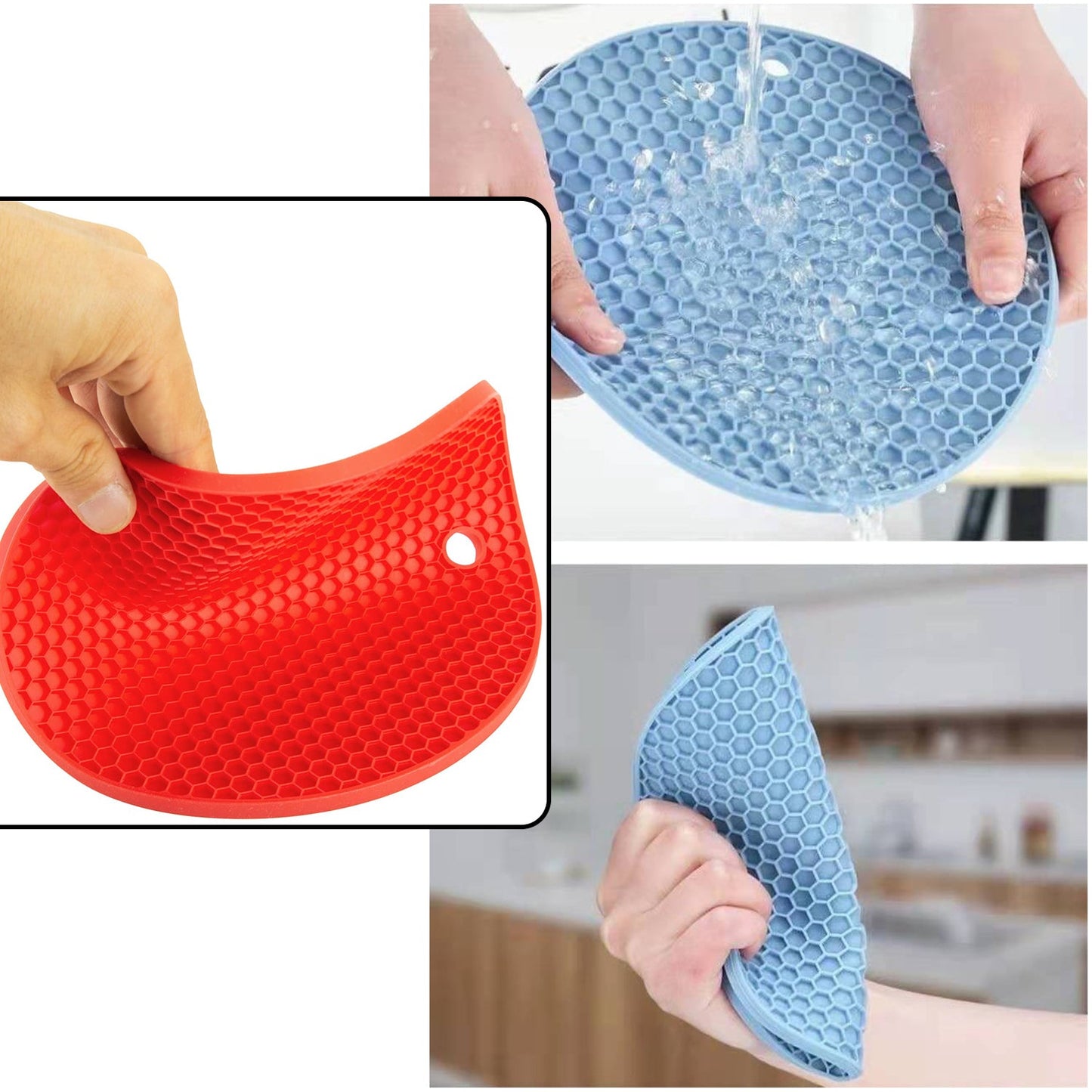 1pc Silicone Hot Mat Used For Breakfast Lunch And Dinner Purposes In Different-different Places. - Happy Price - Image 5