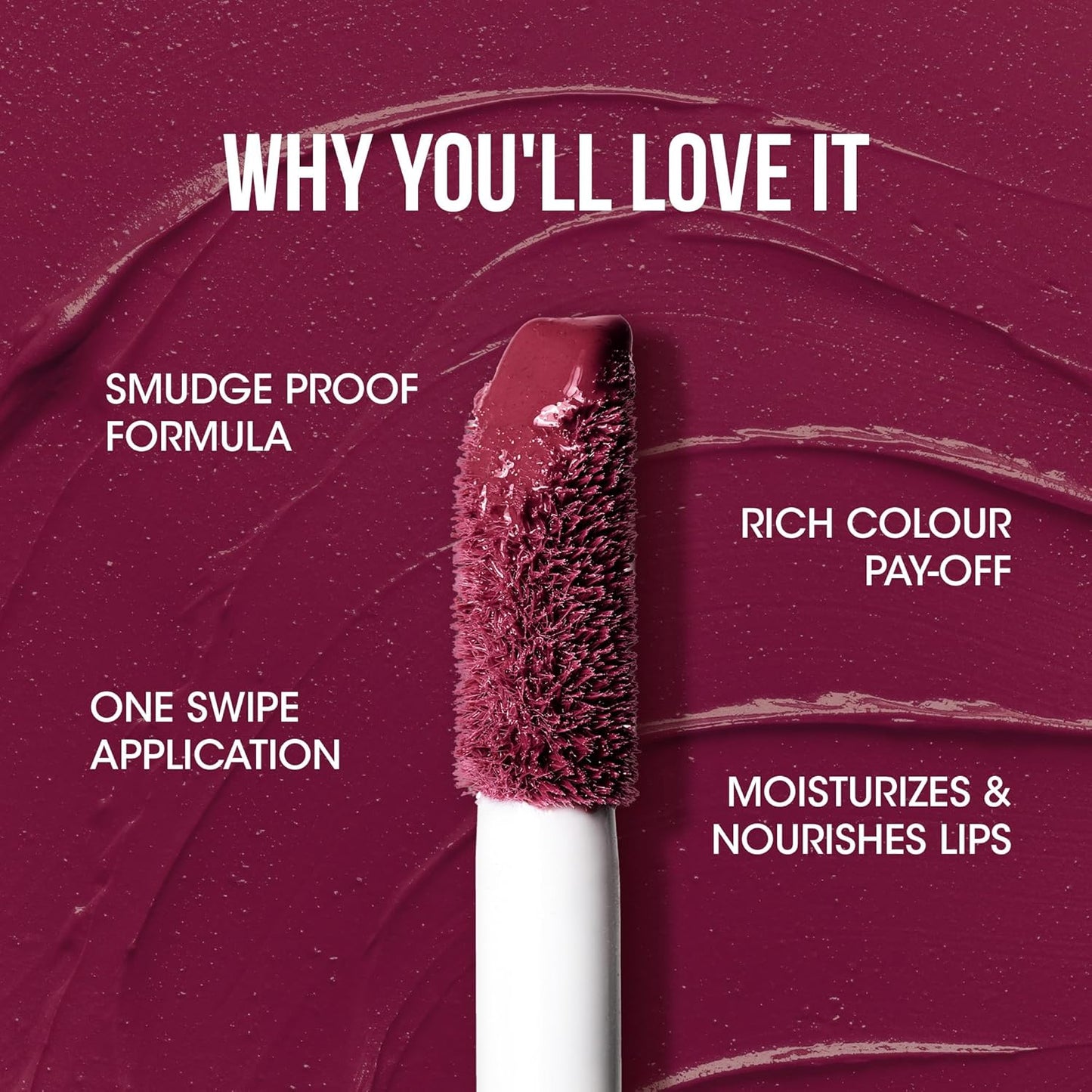 Vintage Wine Liquid Lipstick - 4.5 ML, Long-Lasting Matte Finish - Happy Price - Image 6