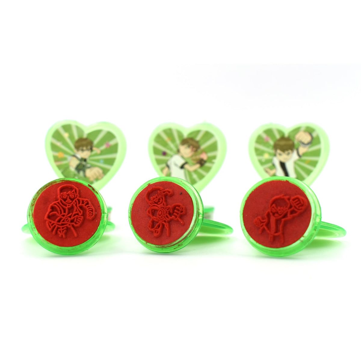 Unique Cartoon Character Heart Shape Stamps 6 Pieces For Kids Motivation And Reward Theme Prefect Gift For Teachers Parents And Students (Multicolor) - Happy Price - Image 6
