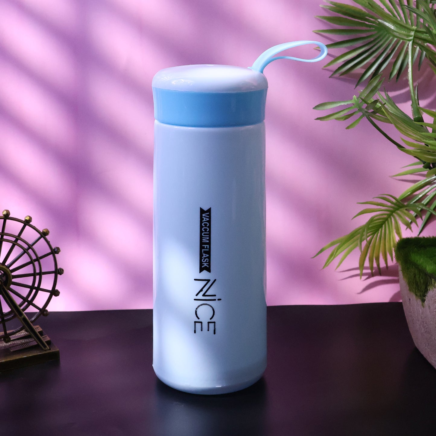 400 ML Insulated Plastic Flask Bottle - Hot & Cold Travel Water Container with Strap - Happy Price - Image 4