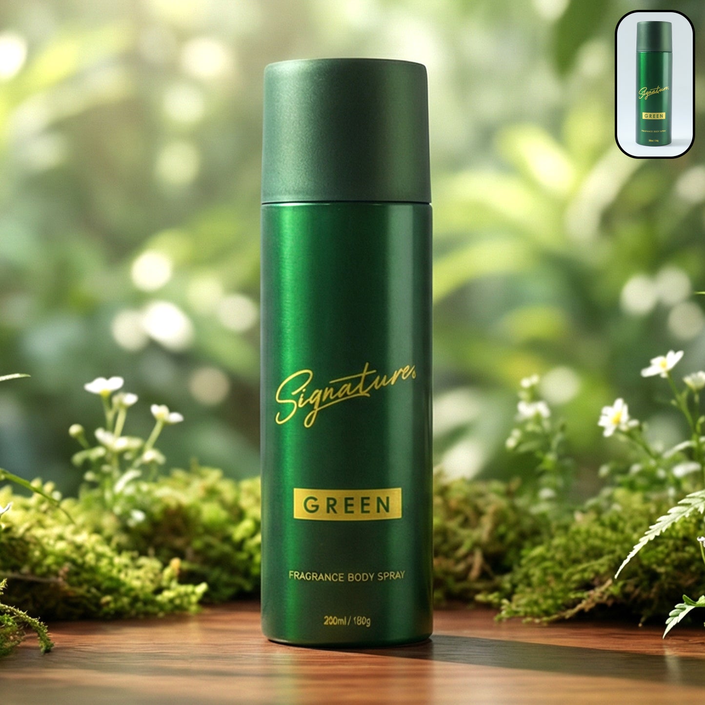Signature Premium Green Fragrance Body Spray for Men, 200 ML - Great Price - Image 2
