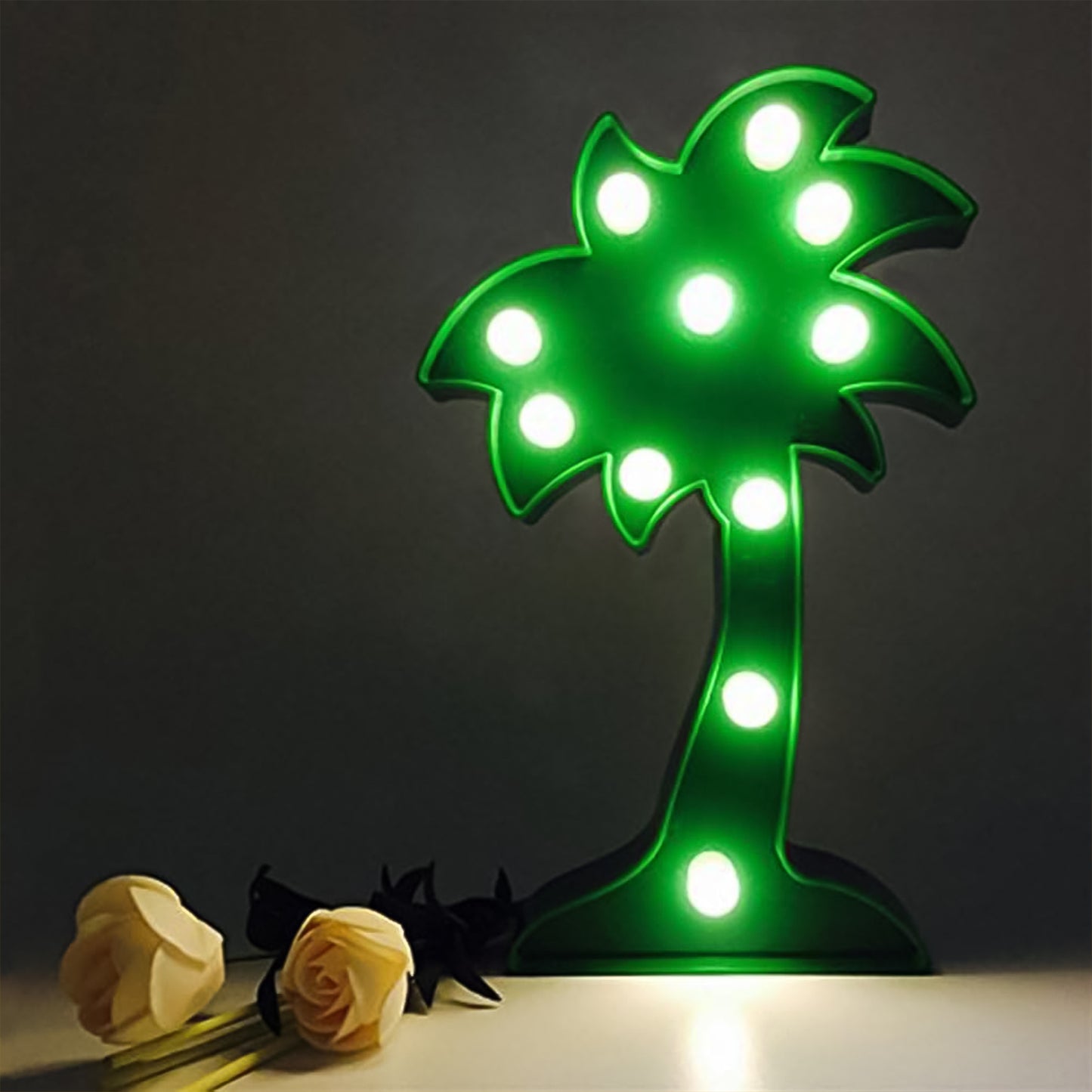 Led Night Light Coconut Tree Light Romantic Table Lamp (1 Pc Battery Not Included) - Happy Price - Image 5