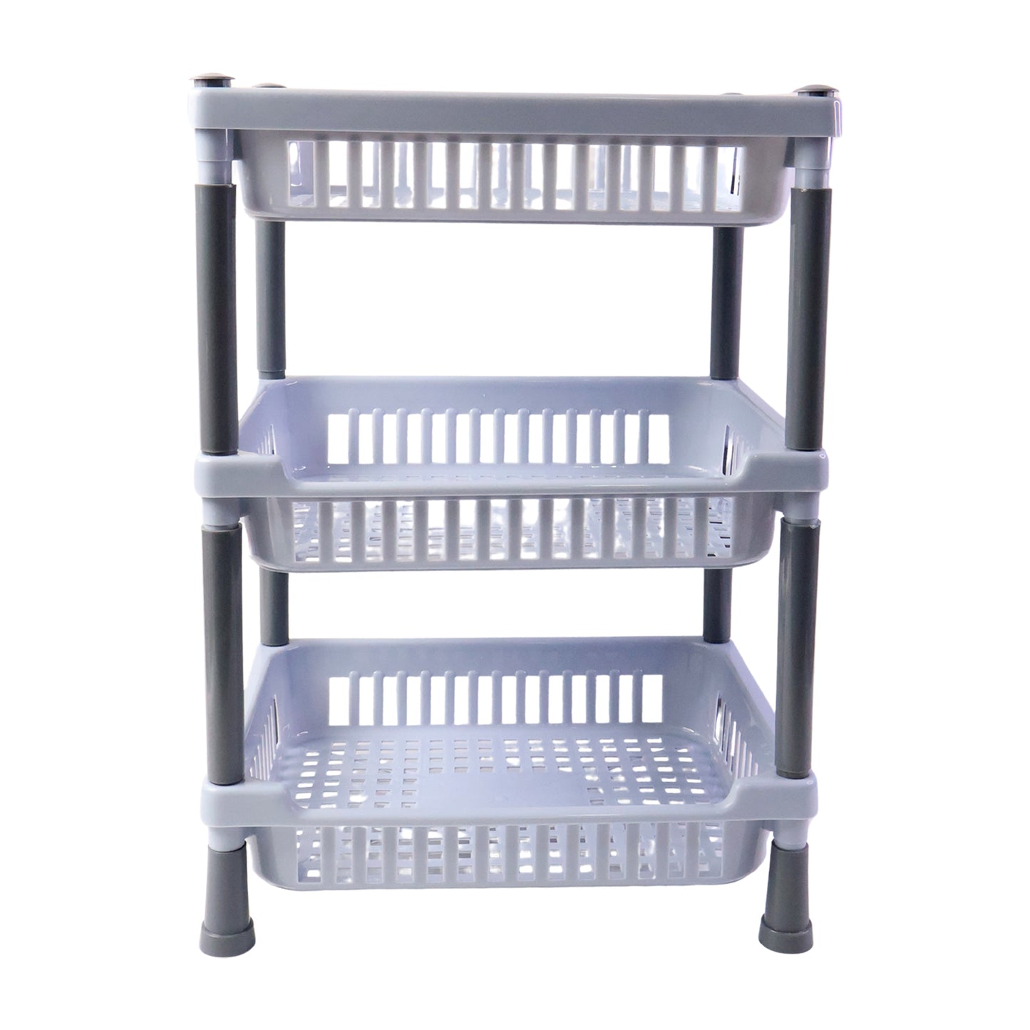 3 Tier Modular Kitchen Storage Basket Rack - Ventilated Plastic Organizer Stand - Great Price - Image 4