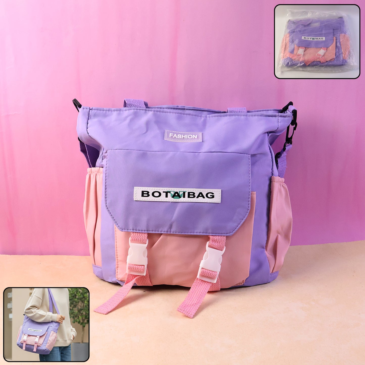 Stylish Multi-Pocket Tote Sling Bag for Women (1 Pc) - Happy Price - Image 2