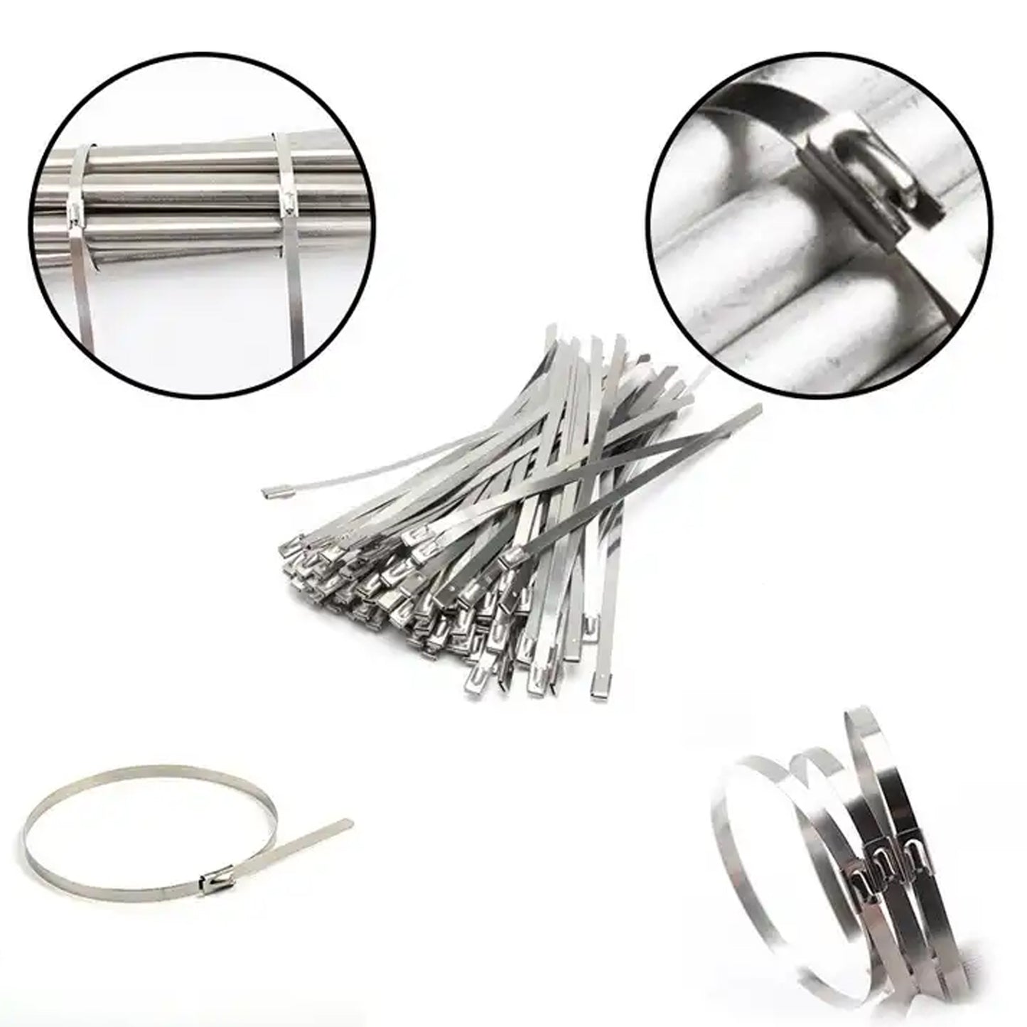 Stainless Steel Cable Tie (4.6x100mm 10 Pcs Set) - Happy Price - Image 5
