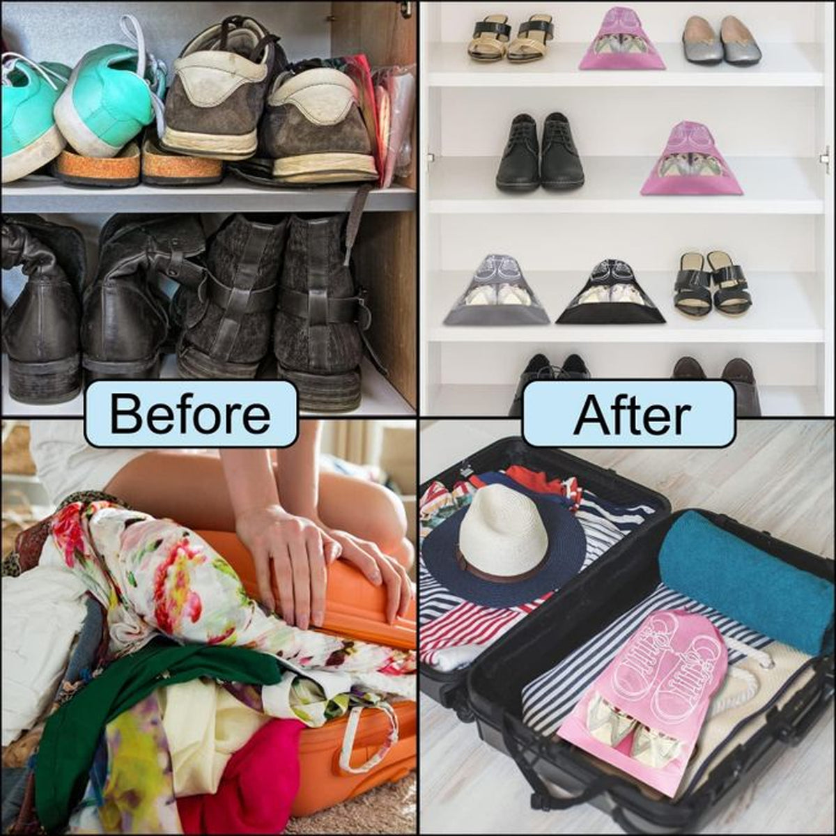 Portable Shoe Storage Bag for Travel (1 Pc) - Happy Price - Image 5