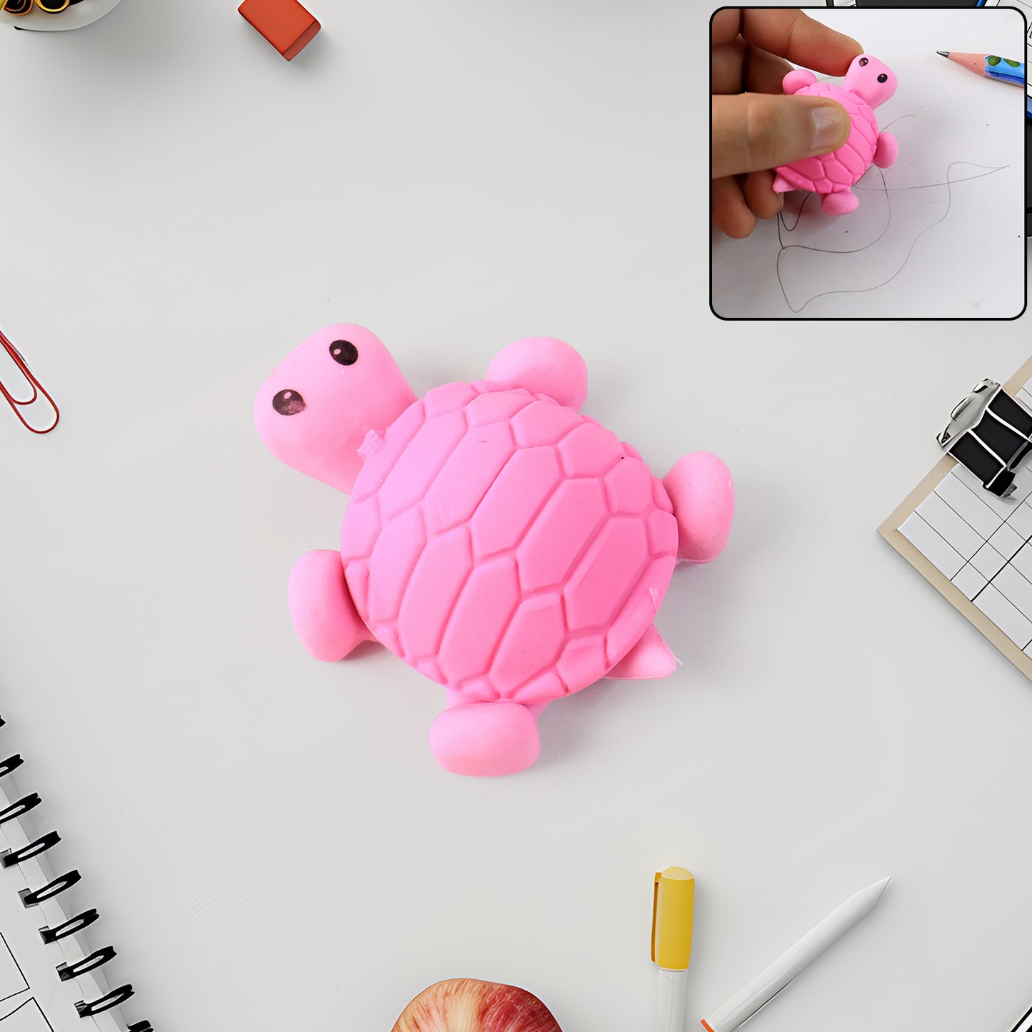 Cute Turtle Shaped Eraser For Kids (1 Pc) - Happy Price - Image 3