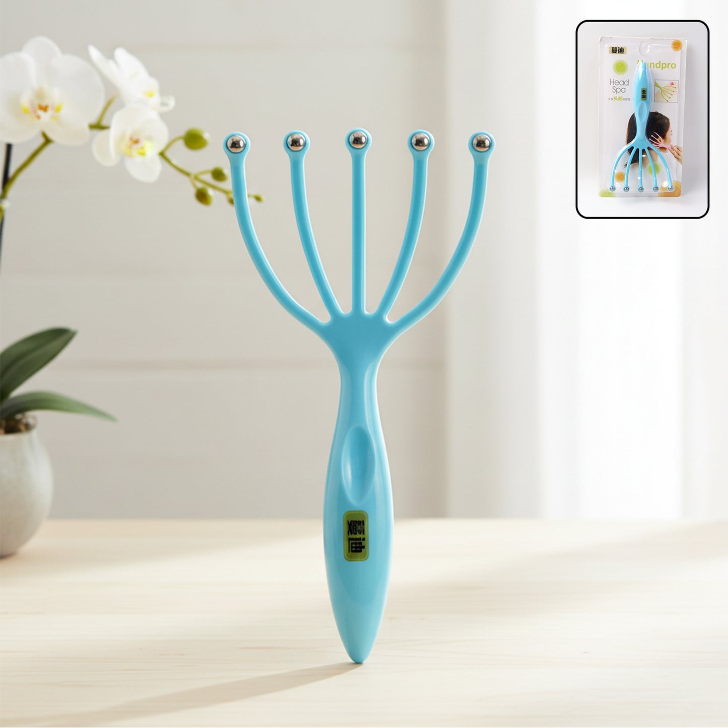 Handheld Scalp Massager with Rolling Balls - 1 Pc - Happy Price - Image 2