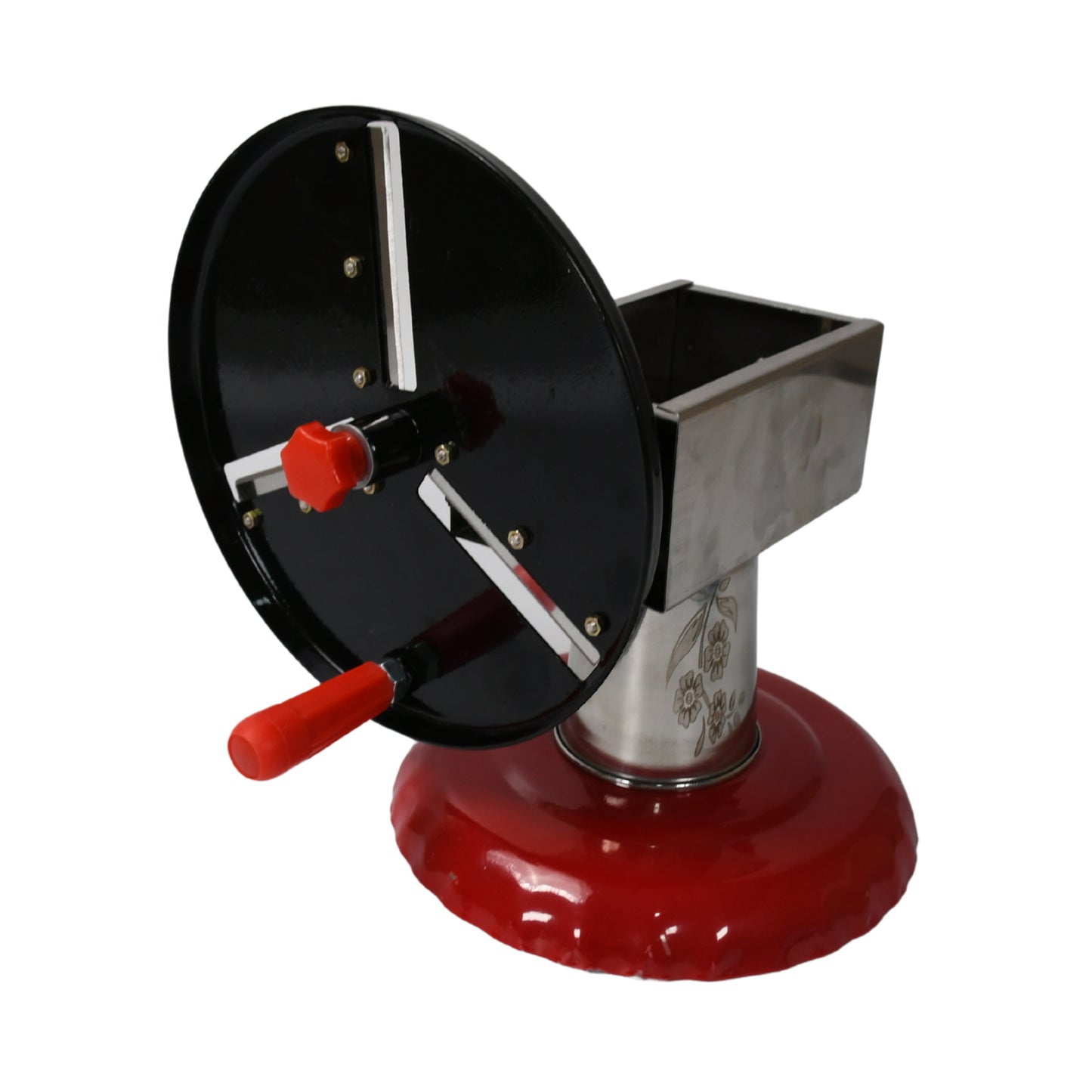 Stainless Steel Chips Maker And Vegetable Slicer For Kitchen Potato Slicer Graters And Chippers. Chips Maker Is Suitable For Vegetable Cuttings. Chips Maker Consist Hard Coated Iron Wheel And Stand. - Happy Price - Image 4