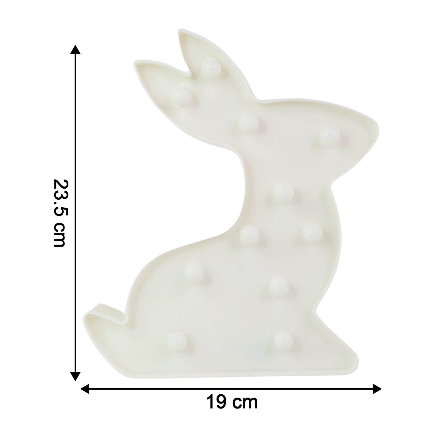 Rabbit Shaped LED Decorative Night Light (1 Pc) - Battery Operated Accent Lamp - Happy Price - Image 6