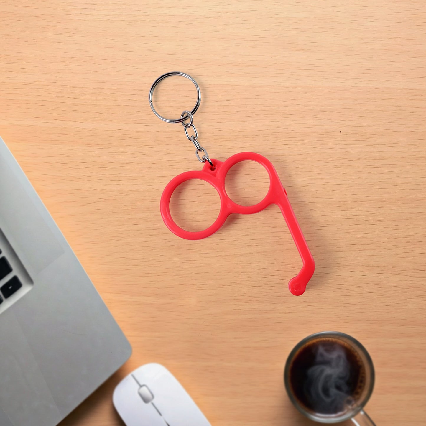 2-in-1 Plastic Dual-finger Mobile Stand Cum Keyring (1 Pc Mixed Color) - Happy Price - Image 6