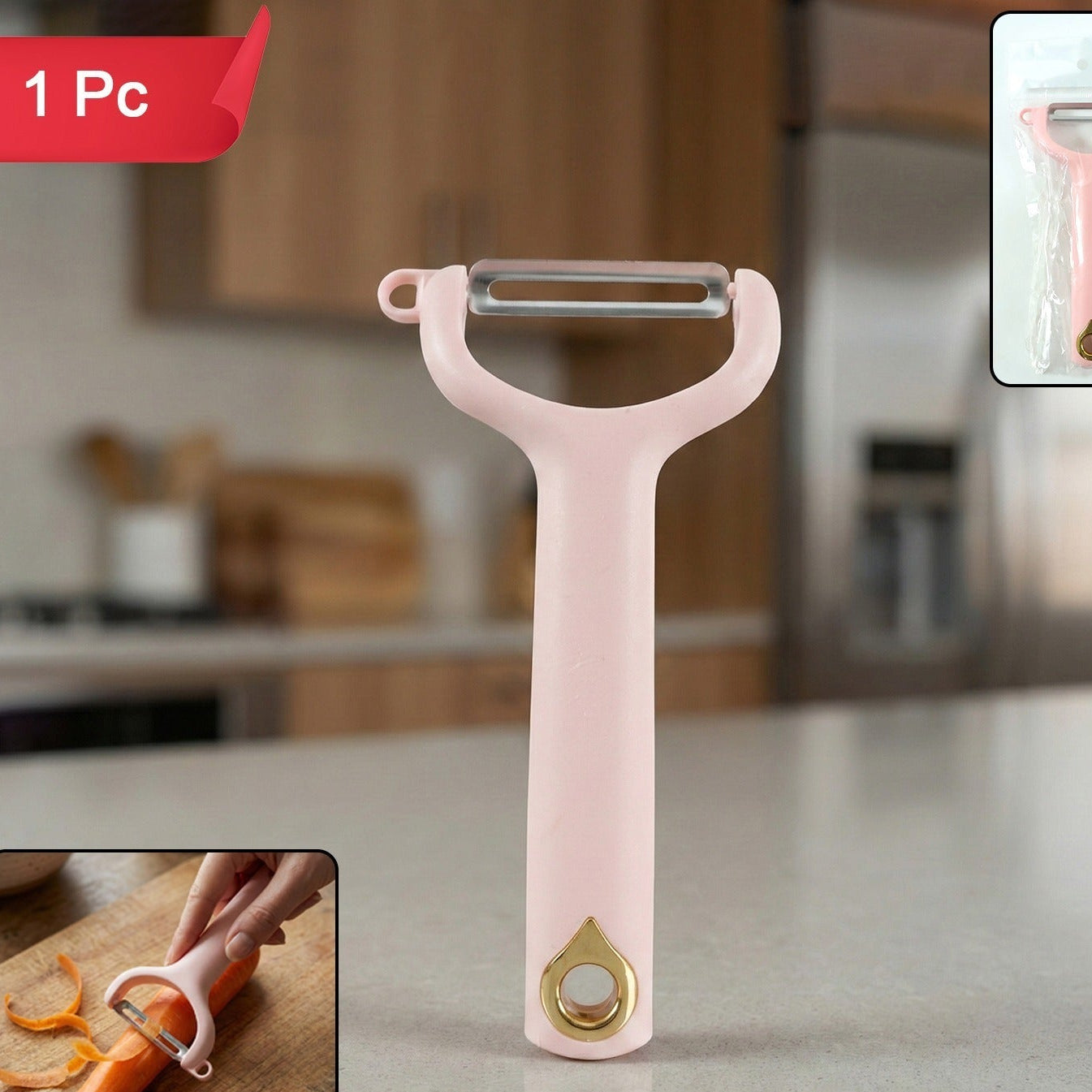 Handheld Vegetable and Fruit Peeler - 1 Piece Kitchen Tool - Happy Price - Image 1