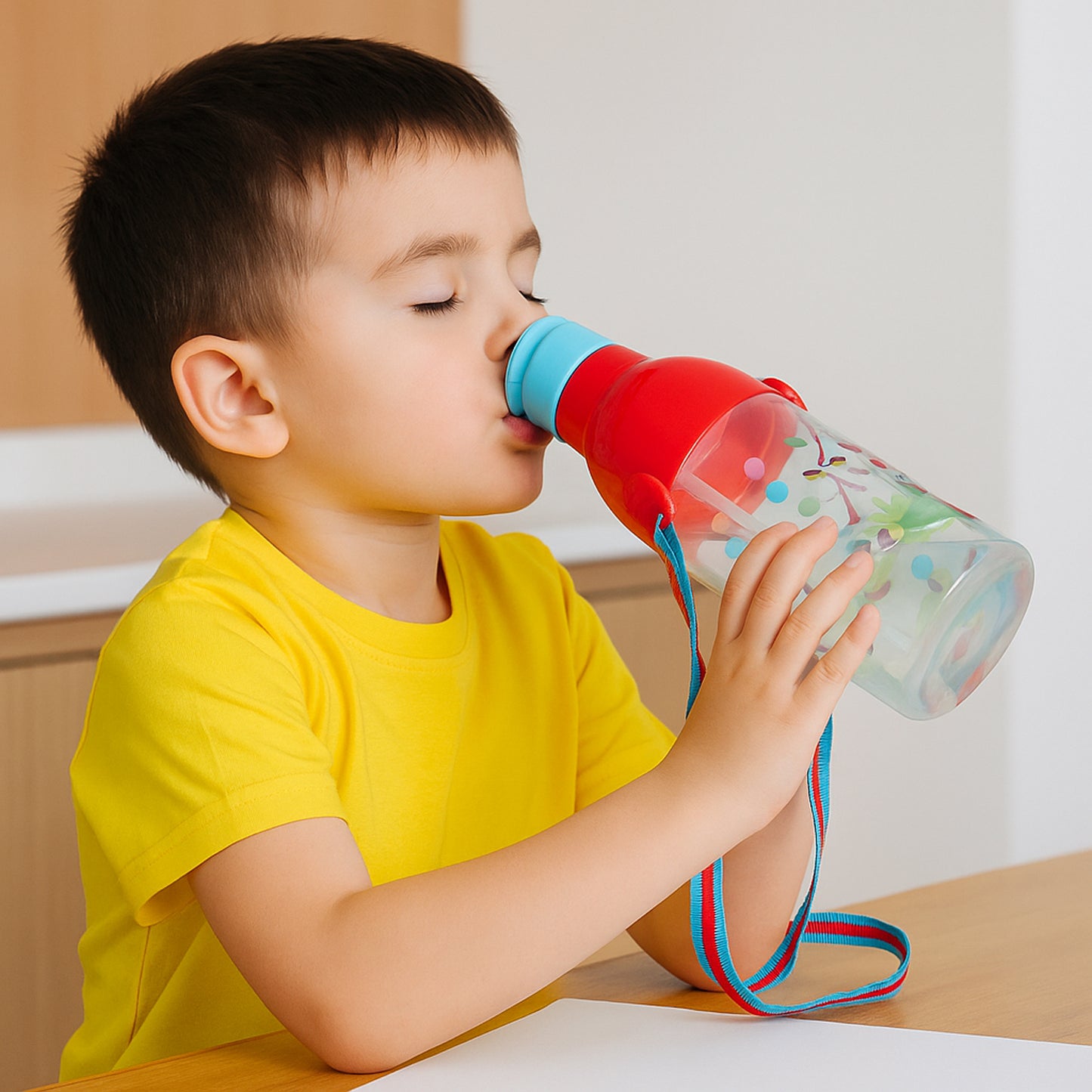 Plastic Tranparent Sports Insulated Water Bottle With Dori Straw Easy To Carry High Quality Water Bottle Bpa-free Leak-proof For Kids School For Fridge Office Sports School Gym Yoga (1 Pc 800ml) - Happy Price - Image 3