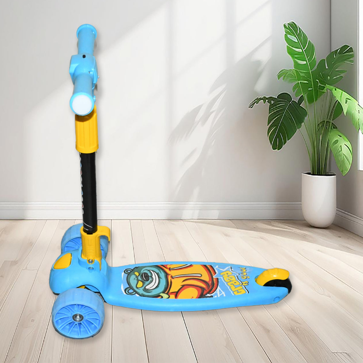 Jumbo Scooter For Kids 2 Wheels Steel Frame Large Foldable Height Adjustable - Happy Price - Image 2
