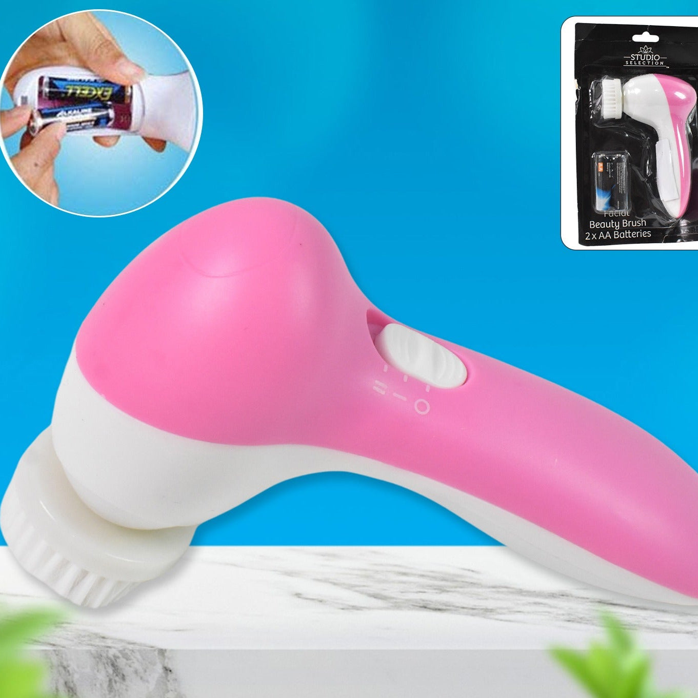 Facial Beauty Brush Face Massager (1 Pc With 2 Aa Battery Included) - Happy Price - Image 1