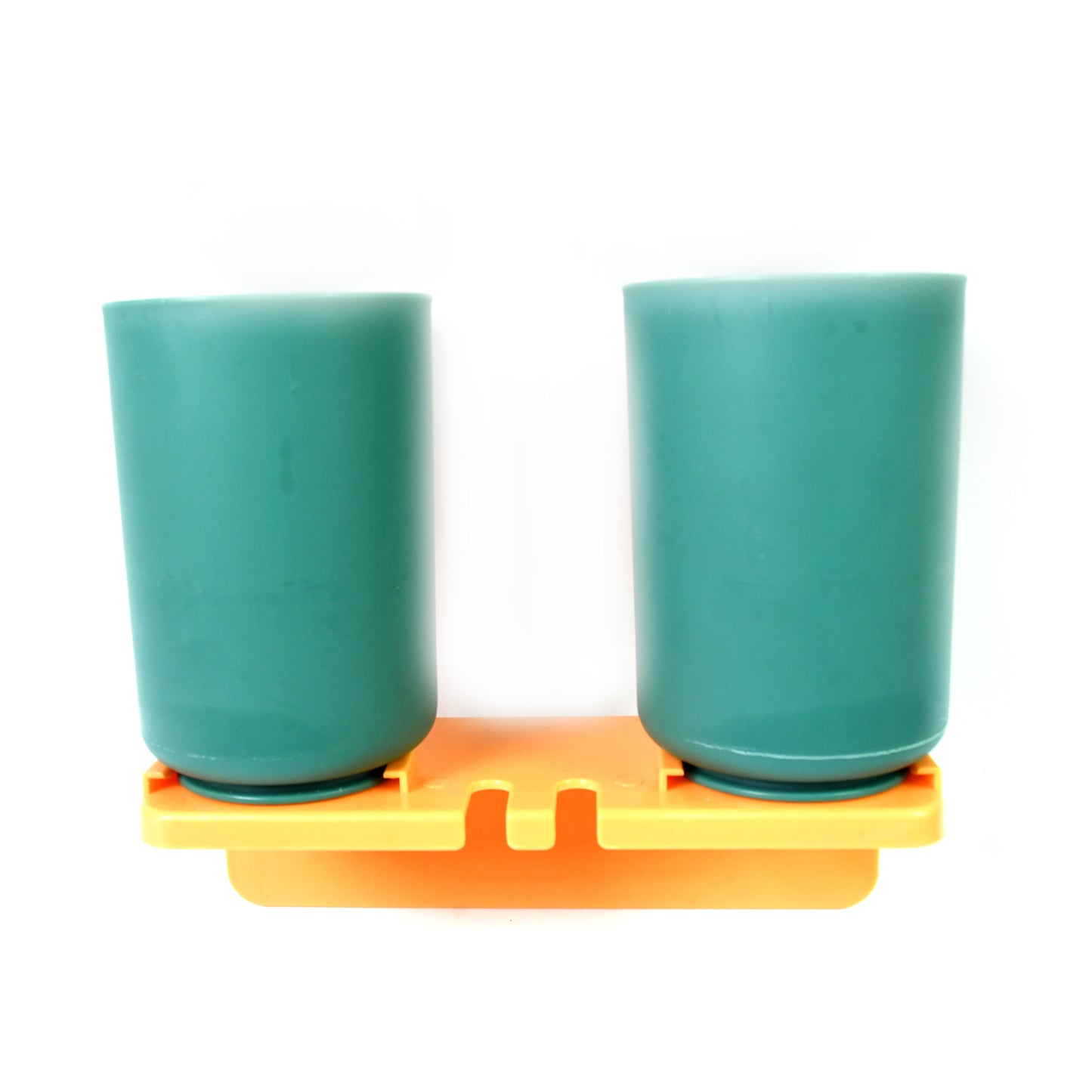 Multipurpose Wall Mount Toothbrush Holder Plastic Stand With 2 Cup (1 Set) - Happy Price - Image 7