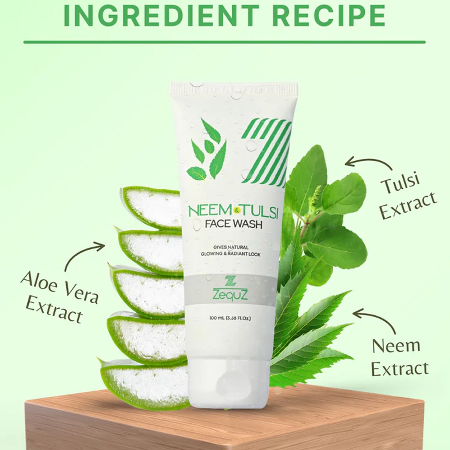 Neem Tulsi Face Wash - 100 ML Gentle Purifying Cleanser - Happy Price - Image 4