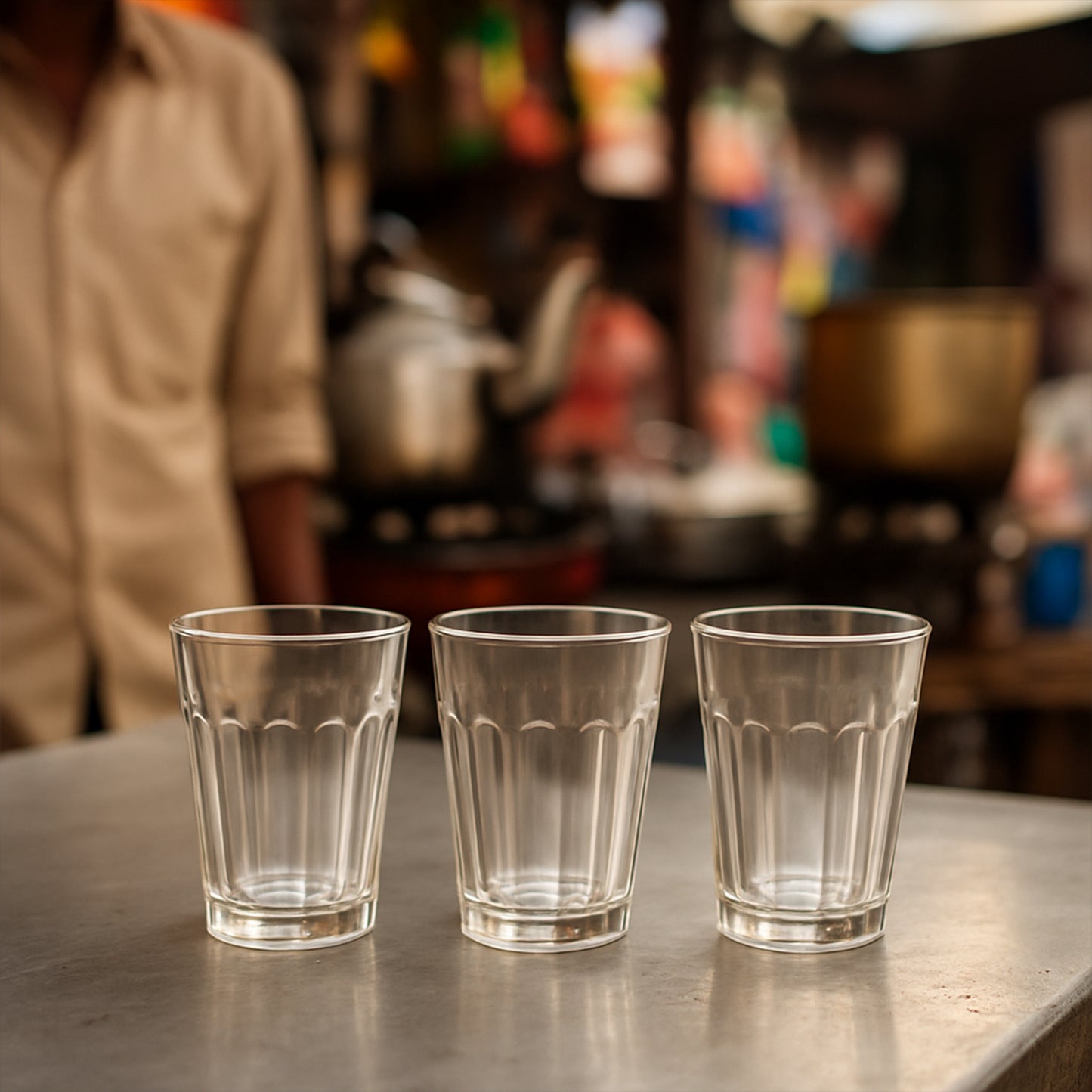 Transparent Polycarbonate Chai Pyali Tea Glass Set - 130ml, 6 Pcs - Happy Price - Image 3