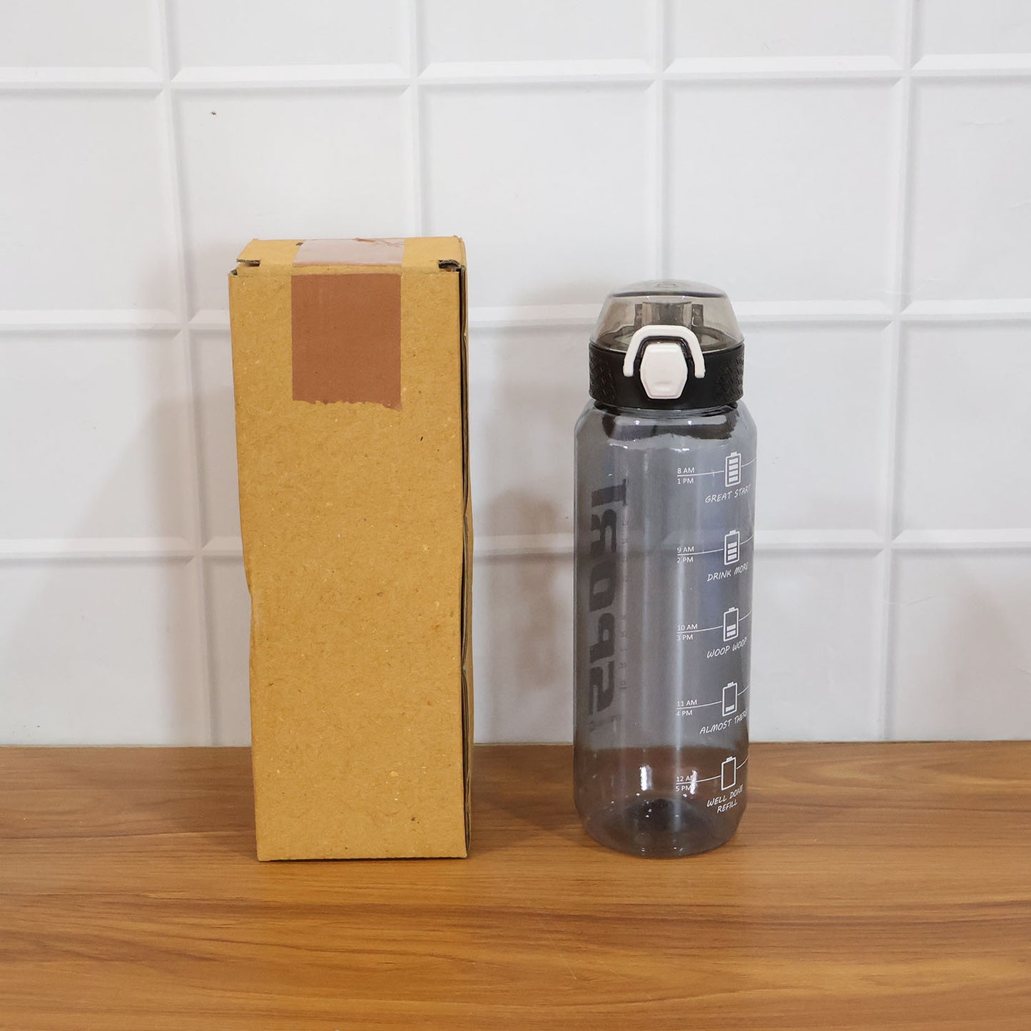 1000 ML Sports Water Bottle - Leakproof Flip Lock Lid, Carry Handle (1 Pc) - Happy Price - Image 7