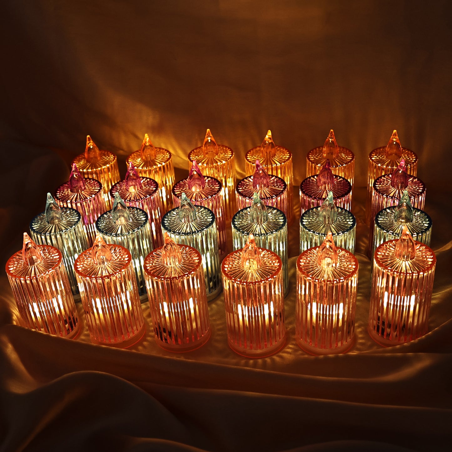 Decorative Flameless Electronic Led Candle Light Set (24 Pc) - Happy Price - Image 5