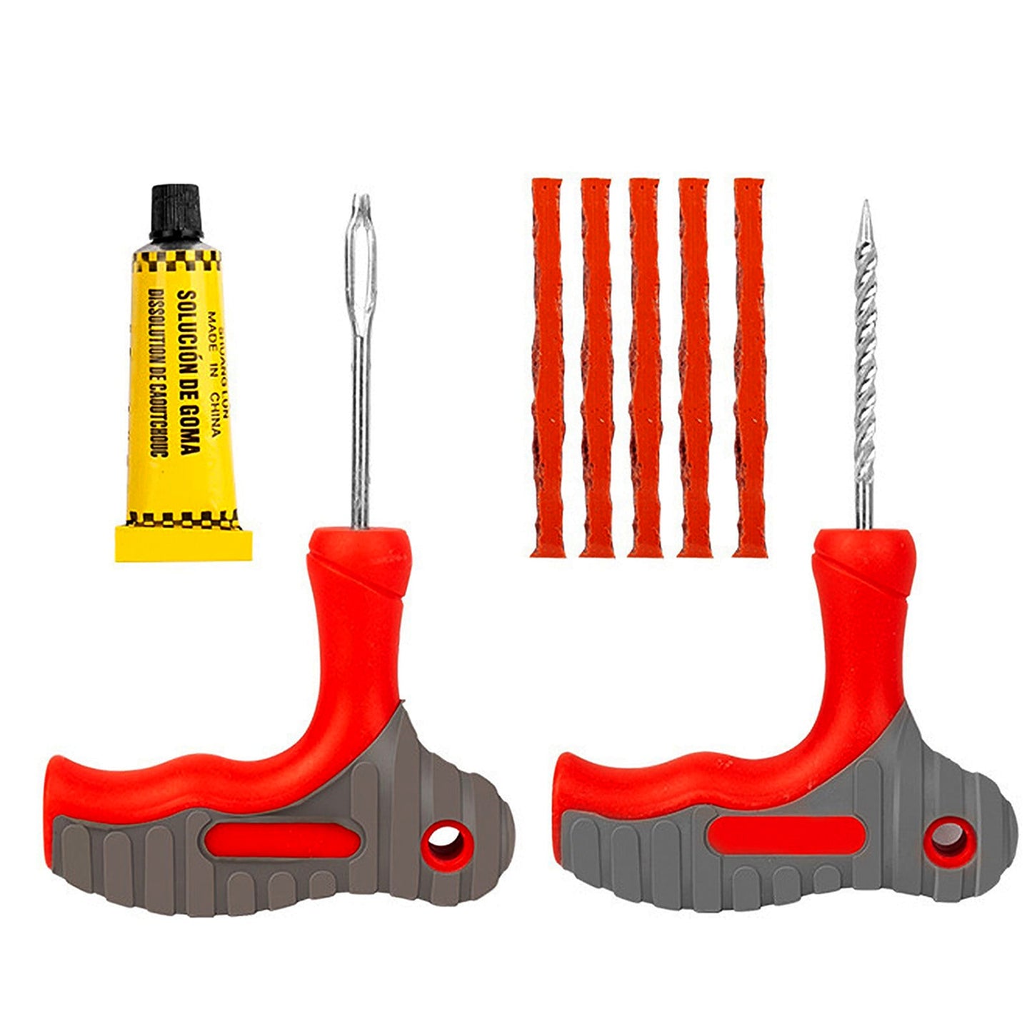 4 In 1 Universal Tubeless Tyre Puncture Repair Kit Puncher Patch Tools - Happy Price - Image 5