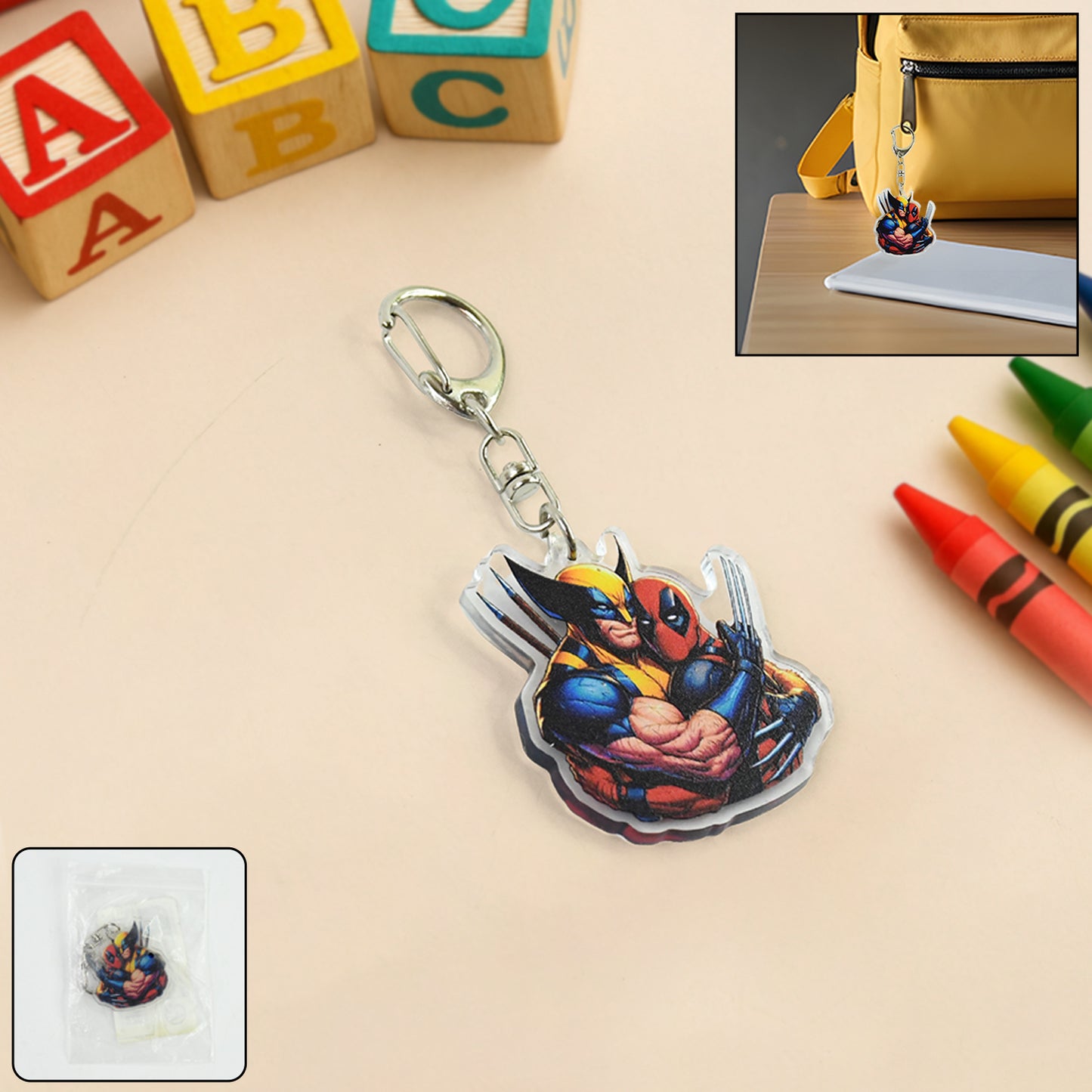 Cartoon Character Acrylic Keychain For (1 Pc) - Happy Price - Image 5