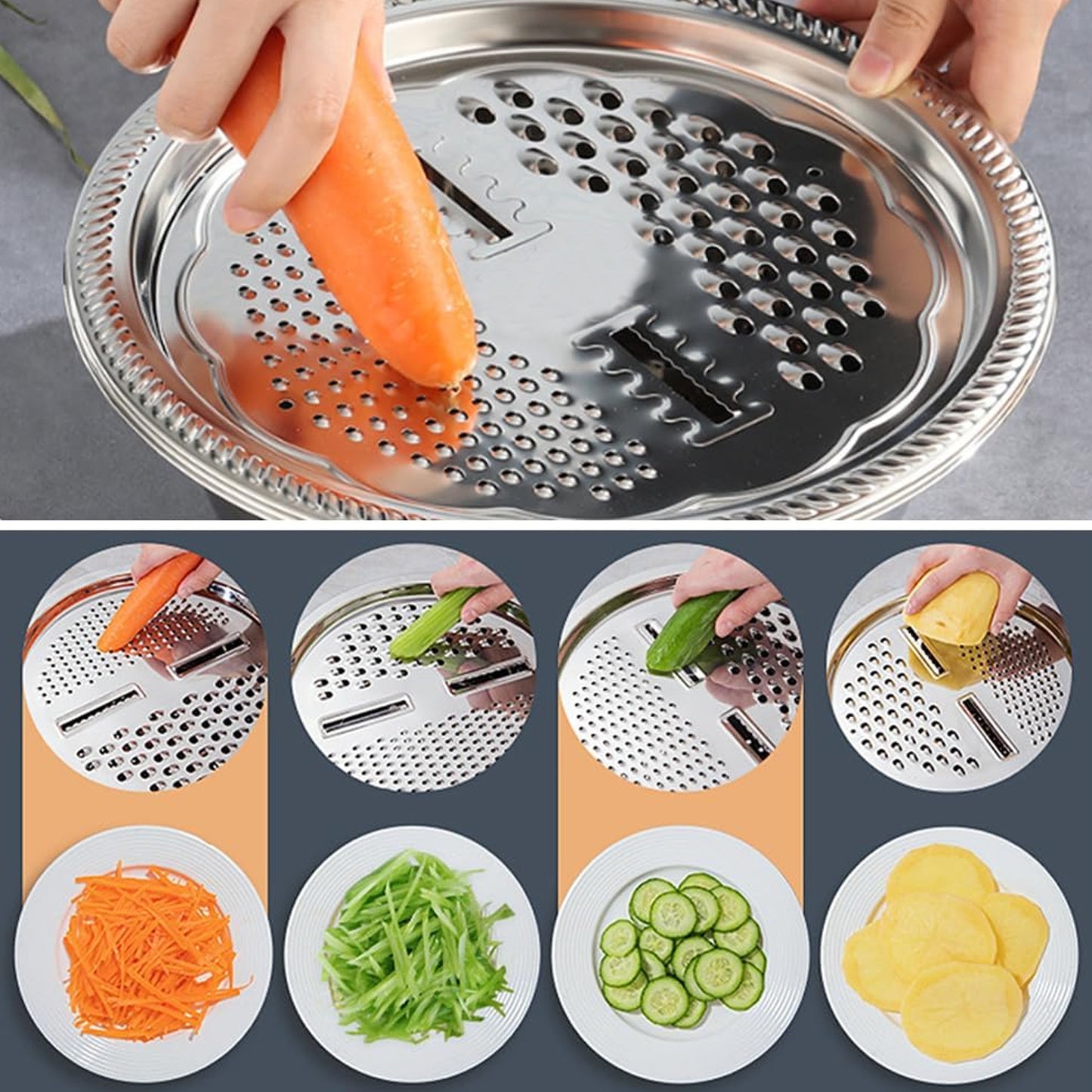3-in-1 Stainless Steel Kitchen Bowl Set - Mixing, Straining & Grating - Happy Price - Image 5