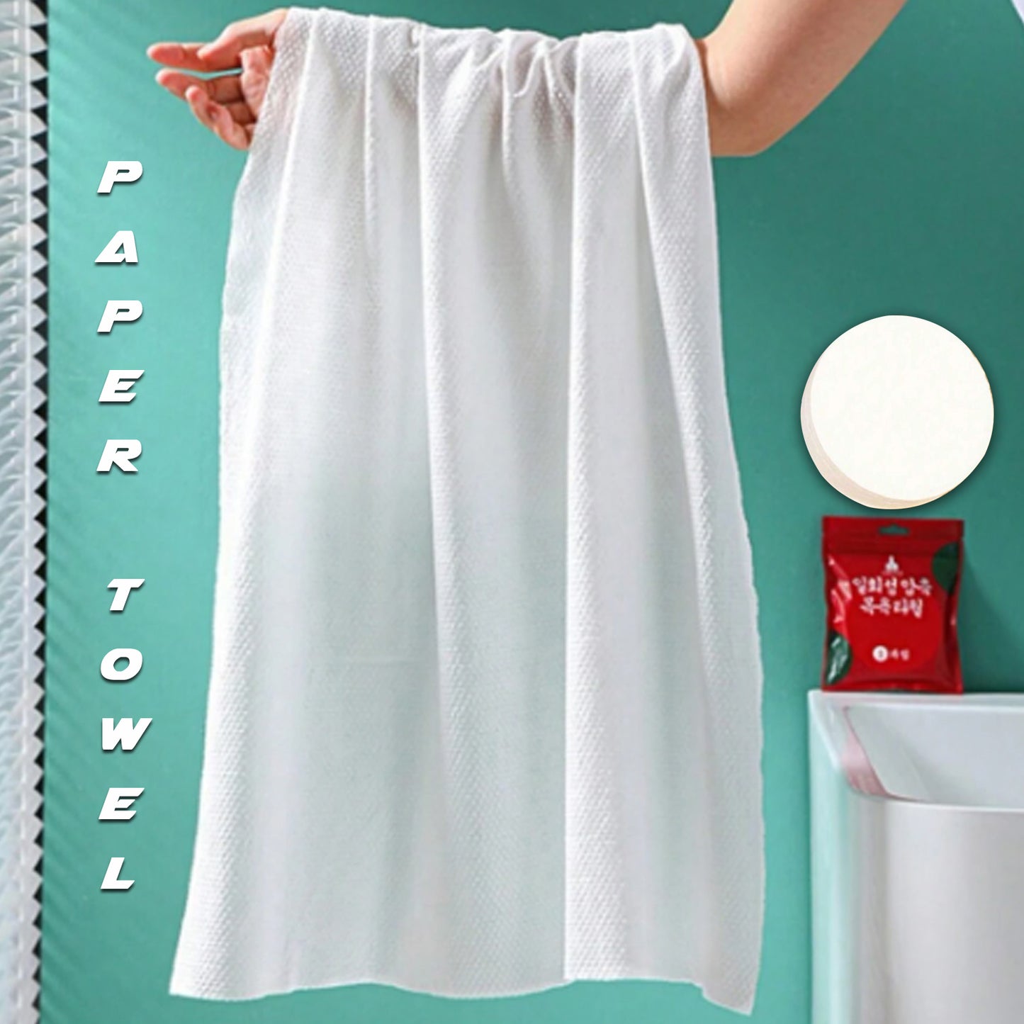 Compressed Towels Portable Disposable Compressed Cotton Coin Tissue Towel For Travel Camping Hiking Sport Beauty Salon Home Hand Wipes (28x40 Inch) - Happy Price - Image 2