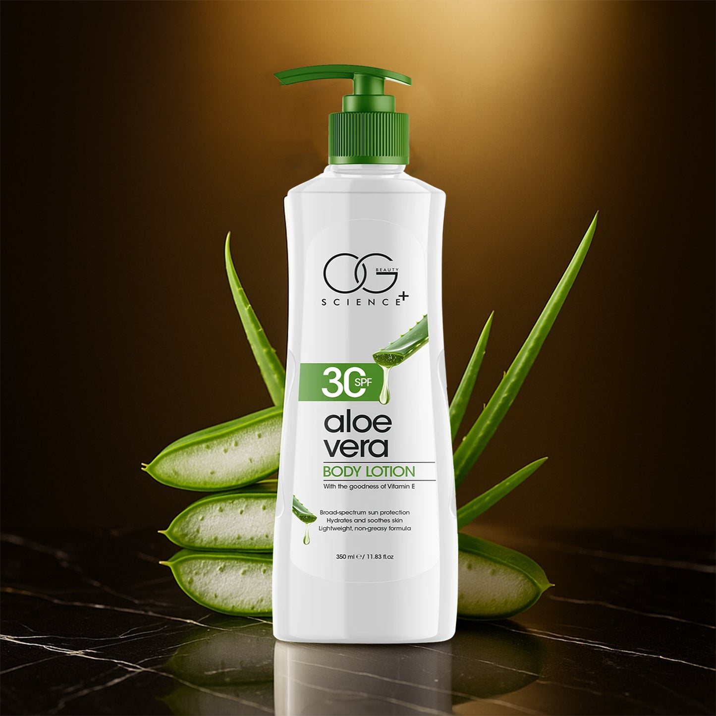 Aloe Vera Body Lotion with SPF 30 - 350ml Hydrating & Soothing Formula - Happy Price - Image 3