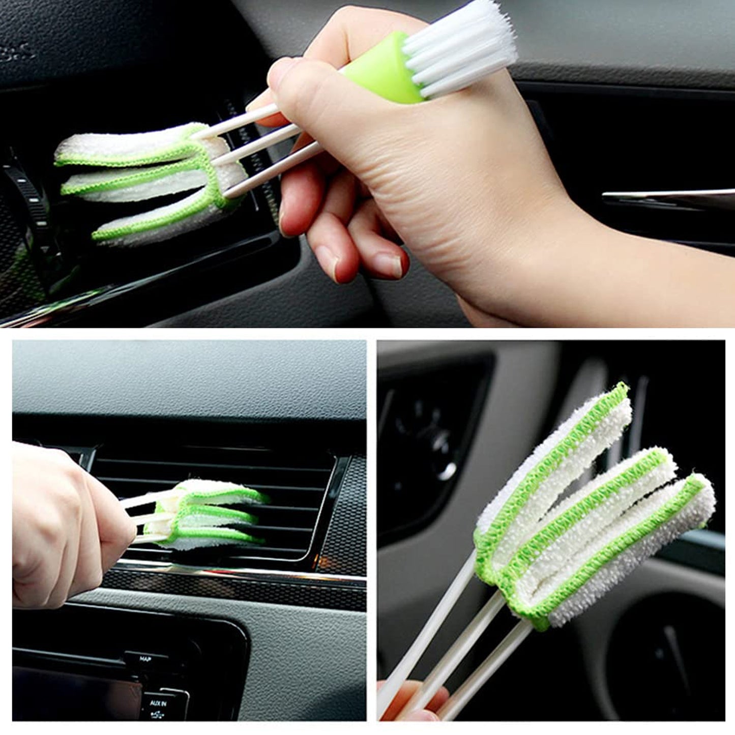 2 Pc Home Surface Cleaning Tool Set with Sponge Scrubber & Microfiber Brush - Happy Price - Image 6