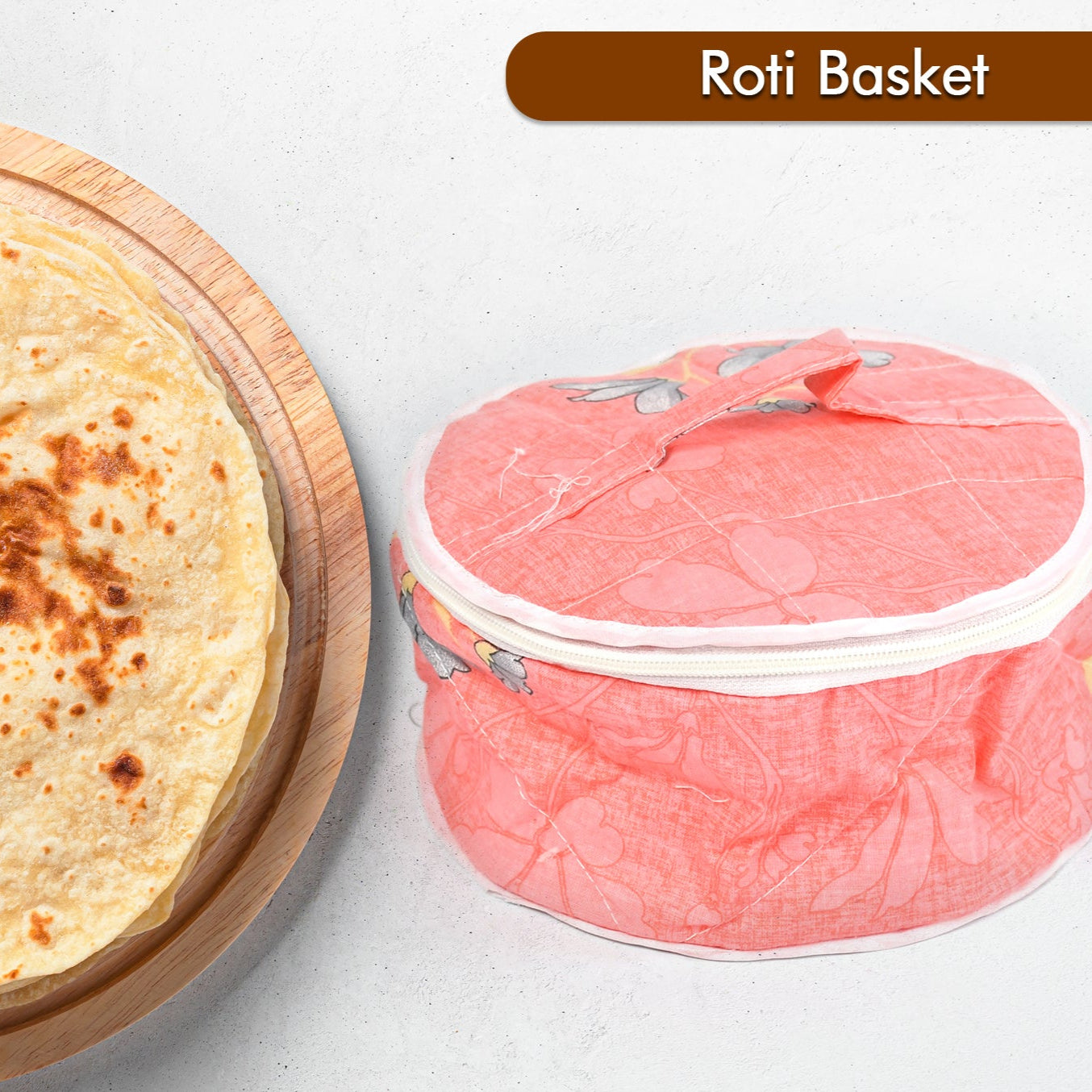 Cotton Roti Cover with Multi-Color Print - Keeps Rotis Fresh - Happy Price - Image 1
