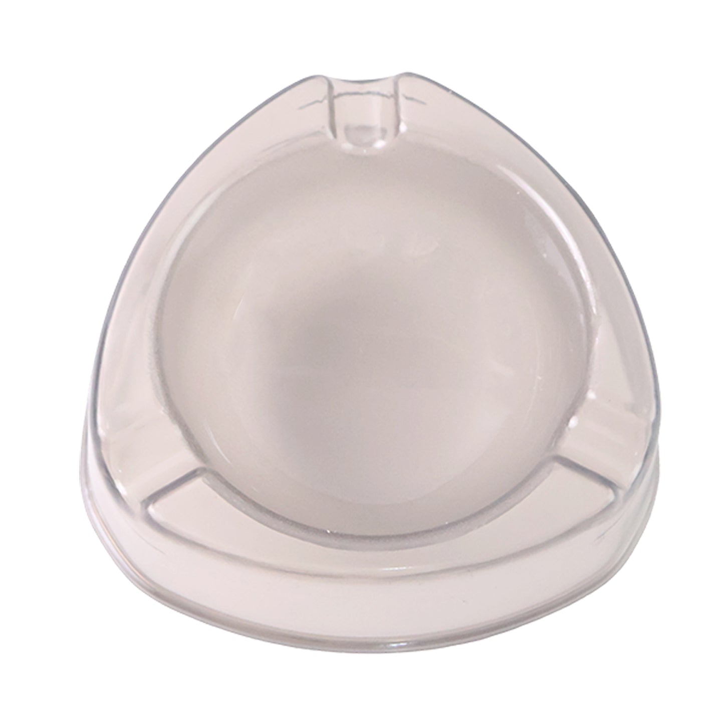 Oblivion Transparent White Ashtray With Cigarette Holder Grooves Modern Smoke Disposal Tray (1 Pc) - Happy Price - Image 3